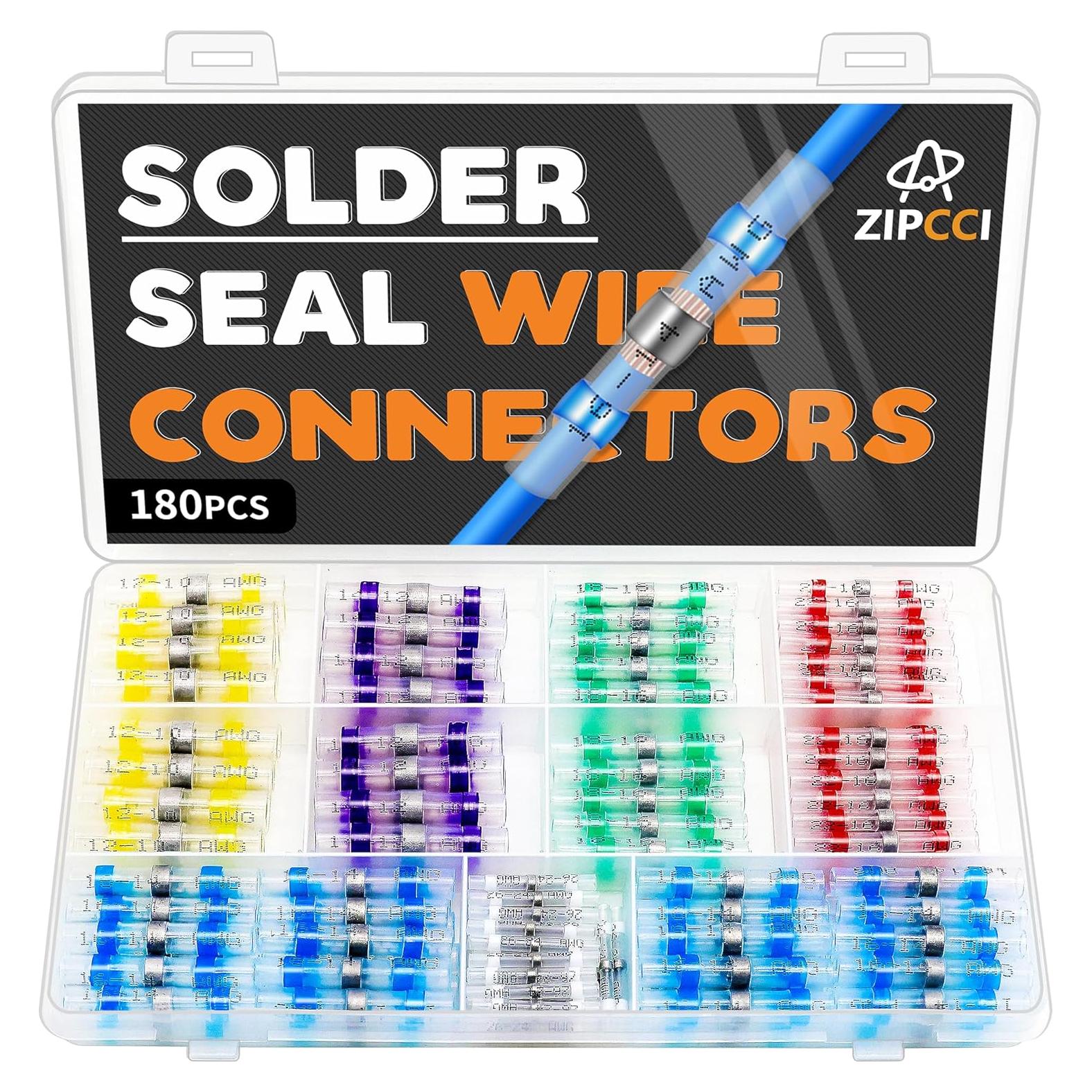 Kit de 180 Conectores de Cable ZIPCCI con Sello de Soldadura