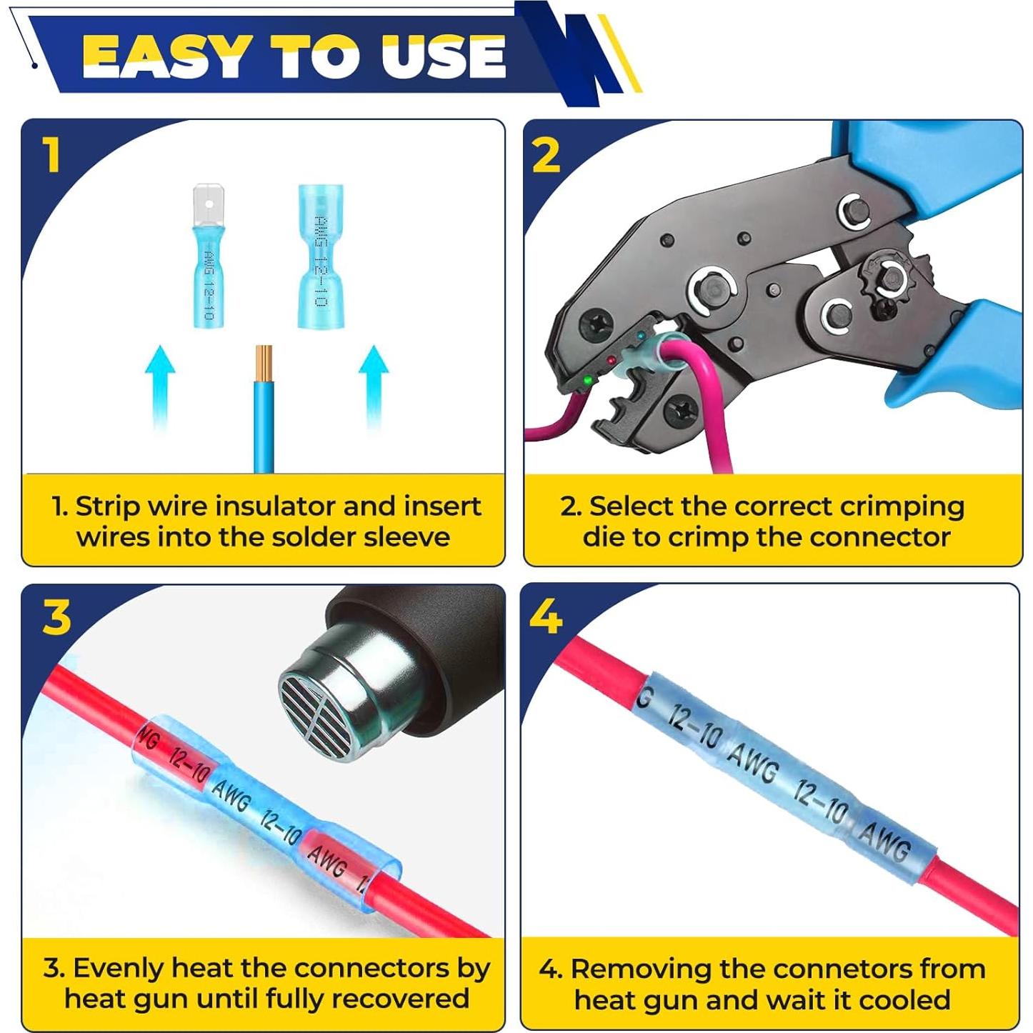 Kit de Conectores de Cable Termoretráctiles FORCA 740pcs