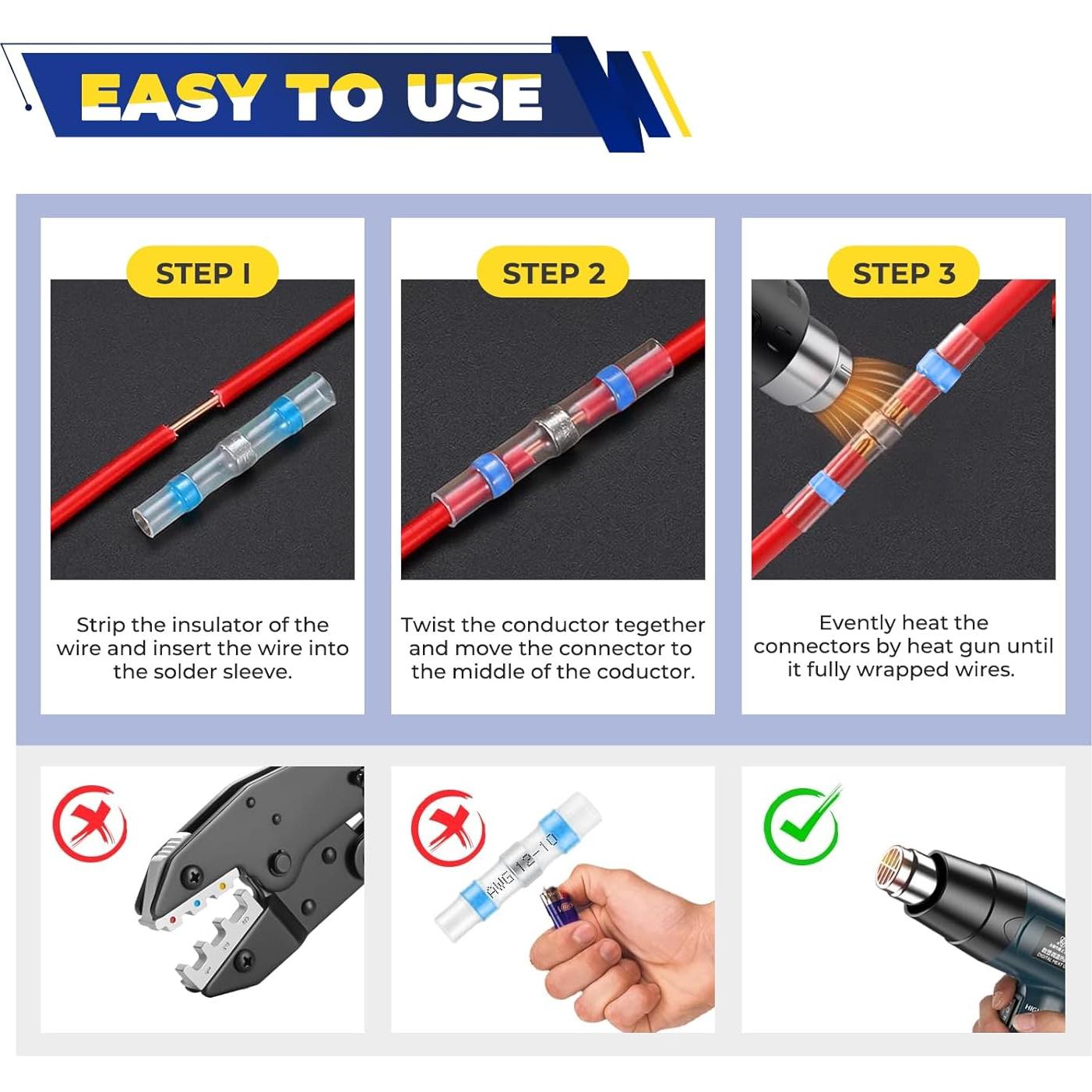 Kit de Conectores de Cable Termoretráctiles FORCA 740pcs