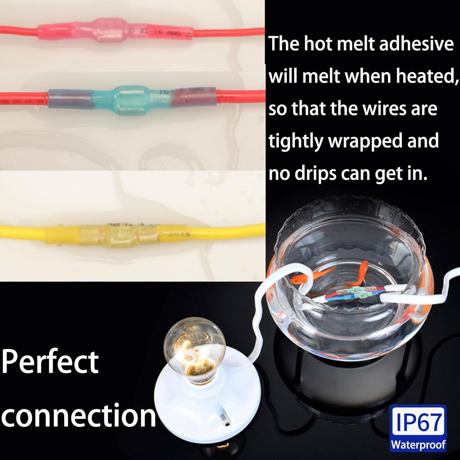 Kit de 112 Conectores de Espada Termocontraíbles Feggizuli