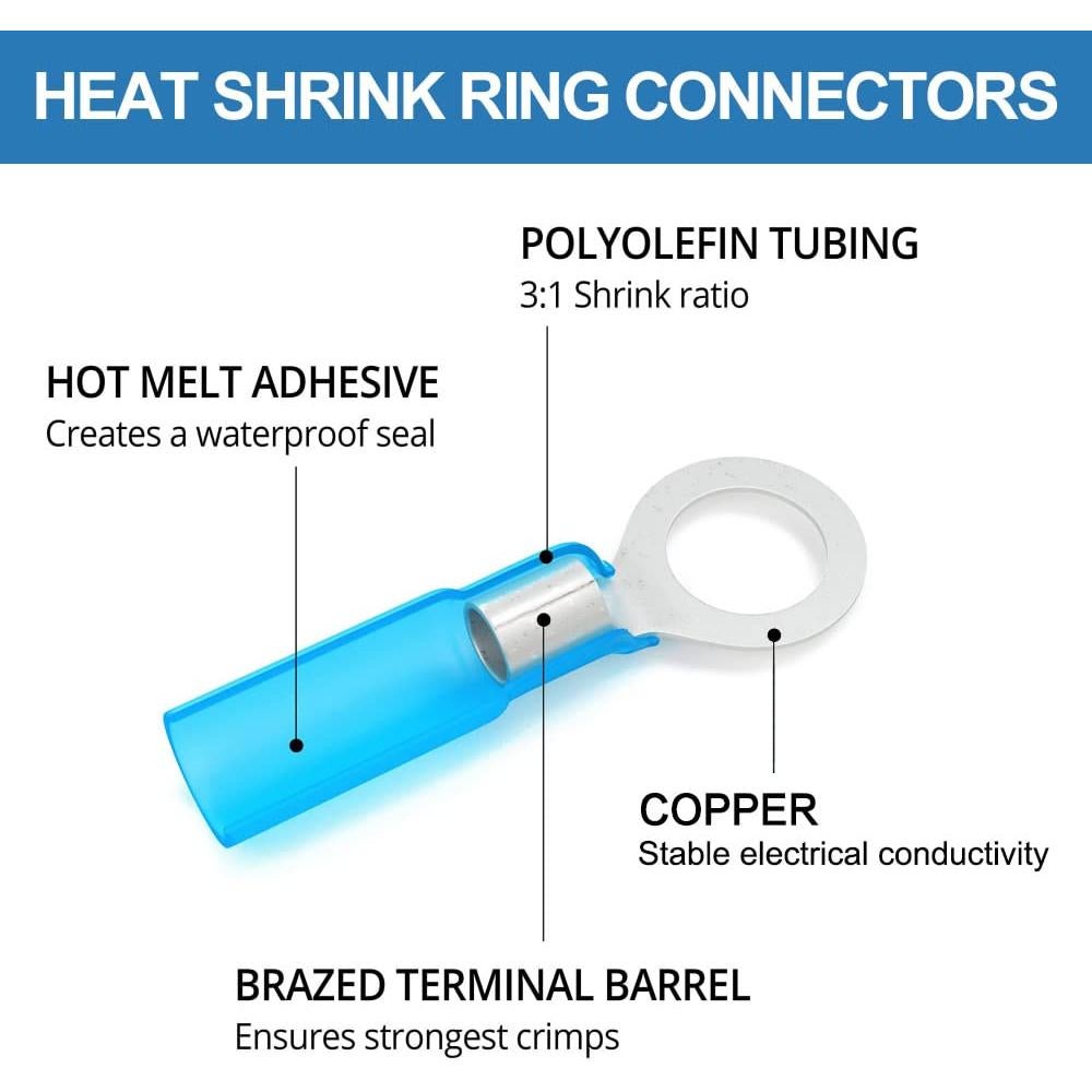 Kit de Conectores Termoretráctiles Intashi 520PCS AWG 22-10