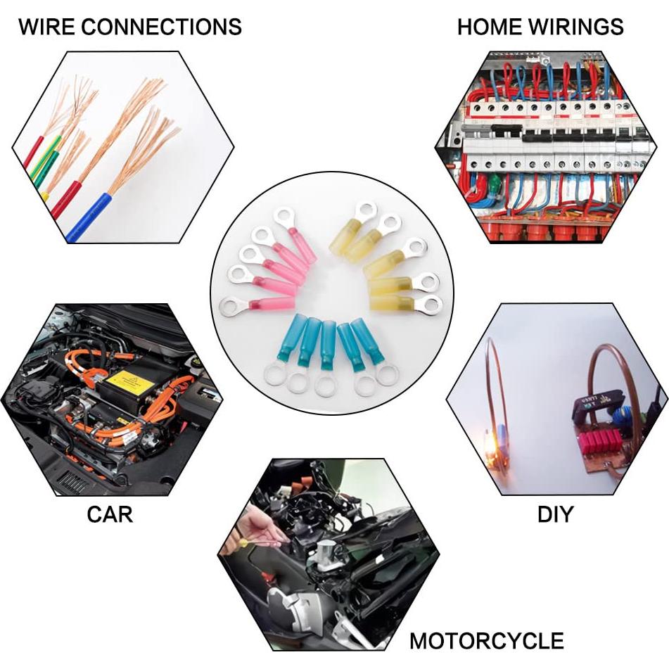 Kit de Conectores Termoretráctiles Intashi 520PCS AWG 22-10