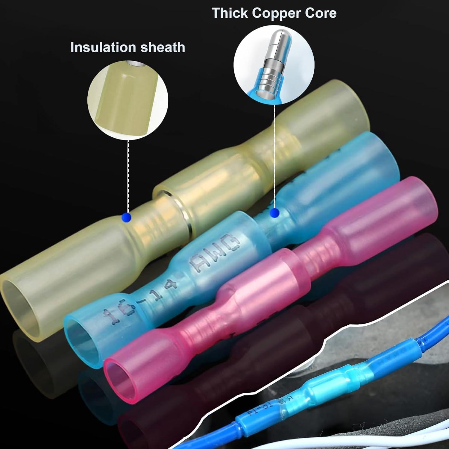 Kit de Conectores Bullet 110 Piezas smseace AWG 22-10 Impermeables