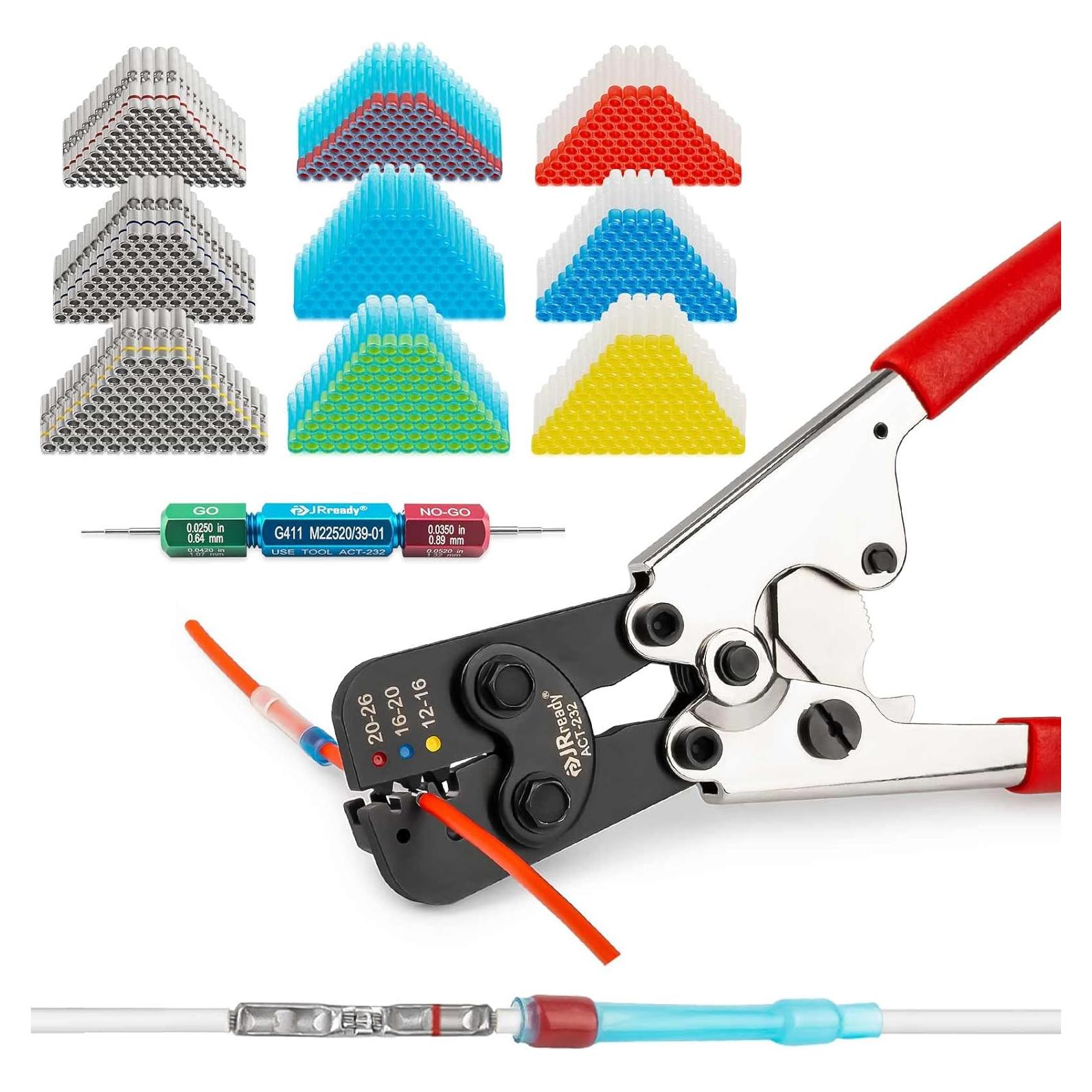 Kit de Conectores de Crimpado JRready ACT-232 IP68 300 Piezas