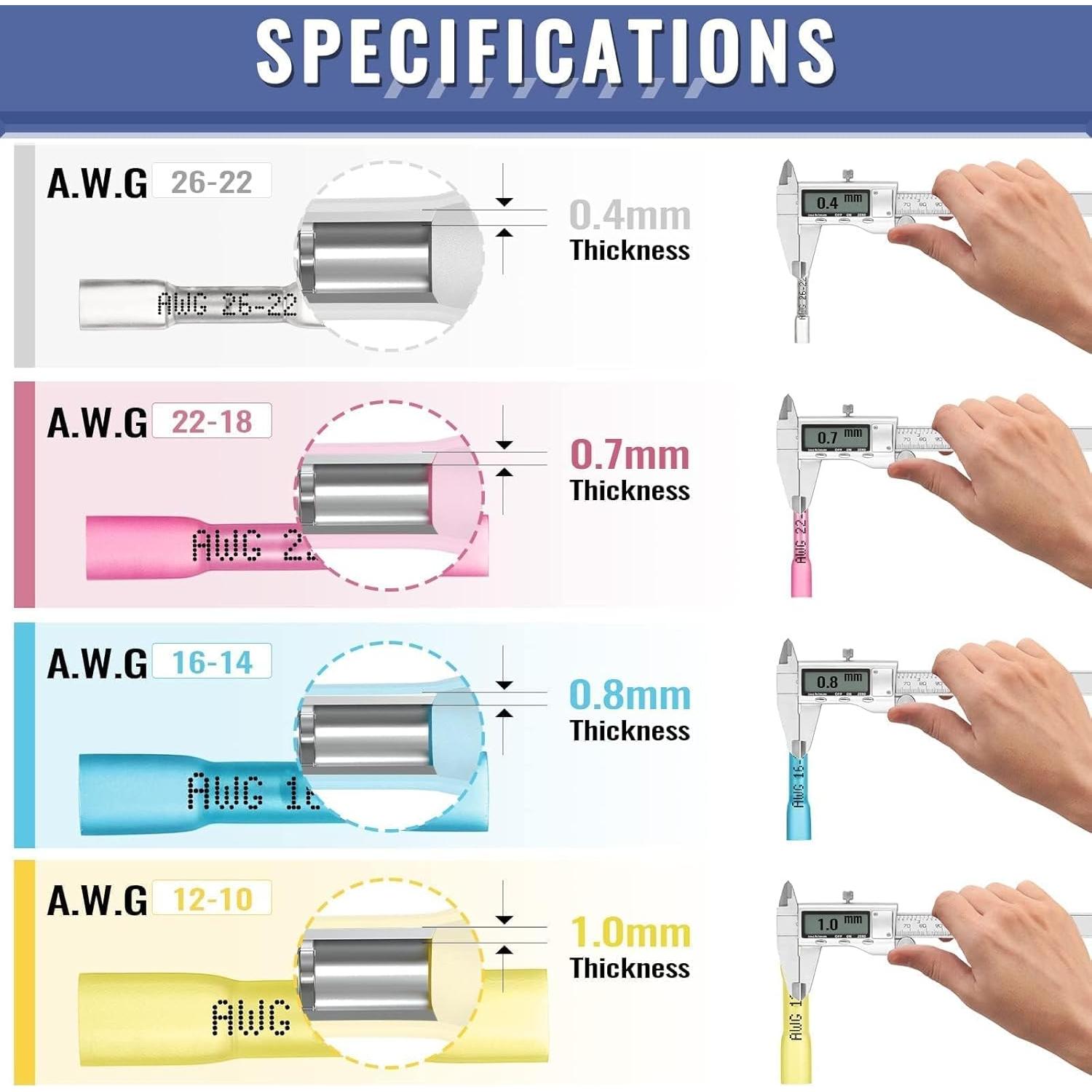 Kit 680 Conectores Termoretráctiles Sopoby Impermeables