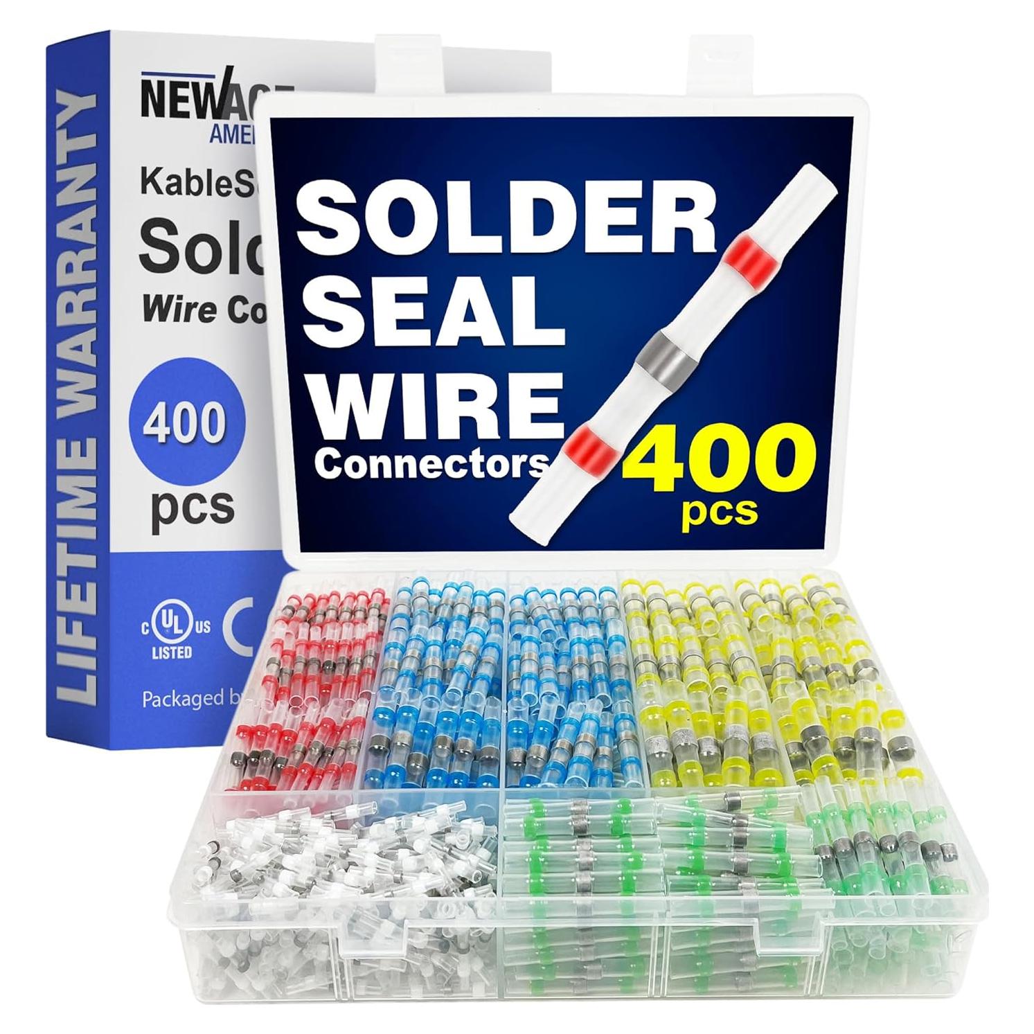 Kit de Conectores de Cable 400pcs Nuevo Age KableSeal AWG 26-10