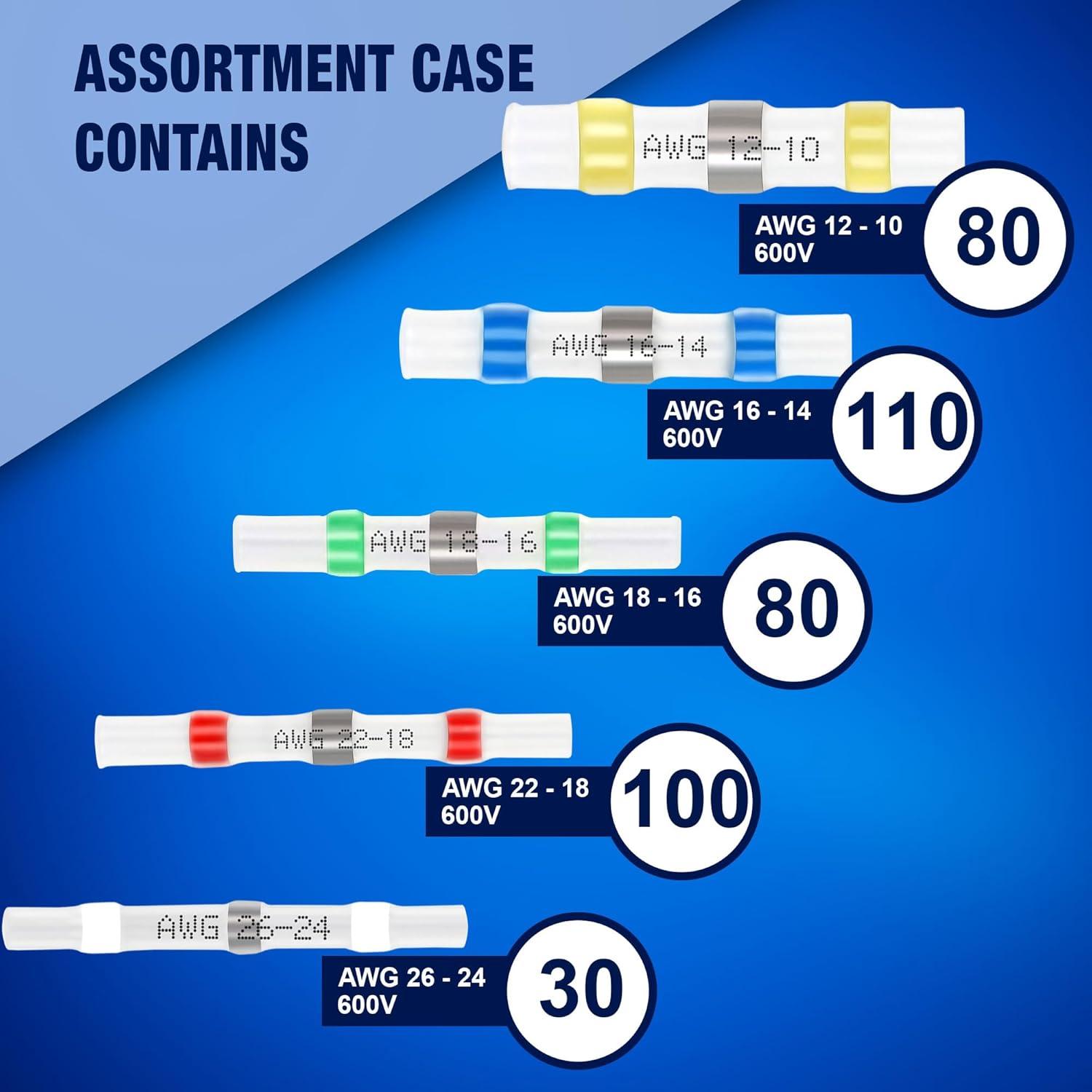 Kit de Conectores de Cable 400pcs Nuevo Age KableSeal AWG 26-10