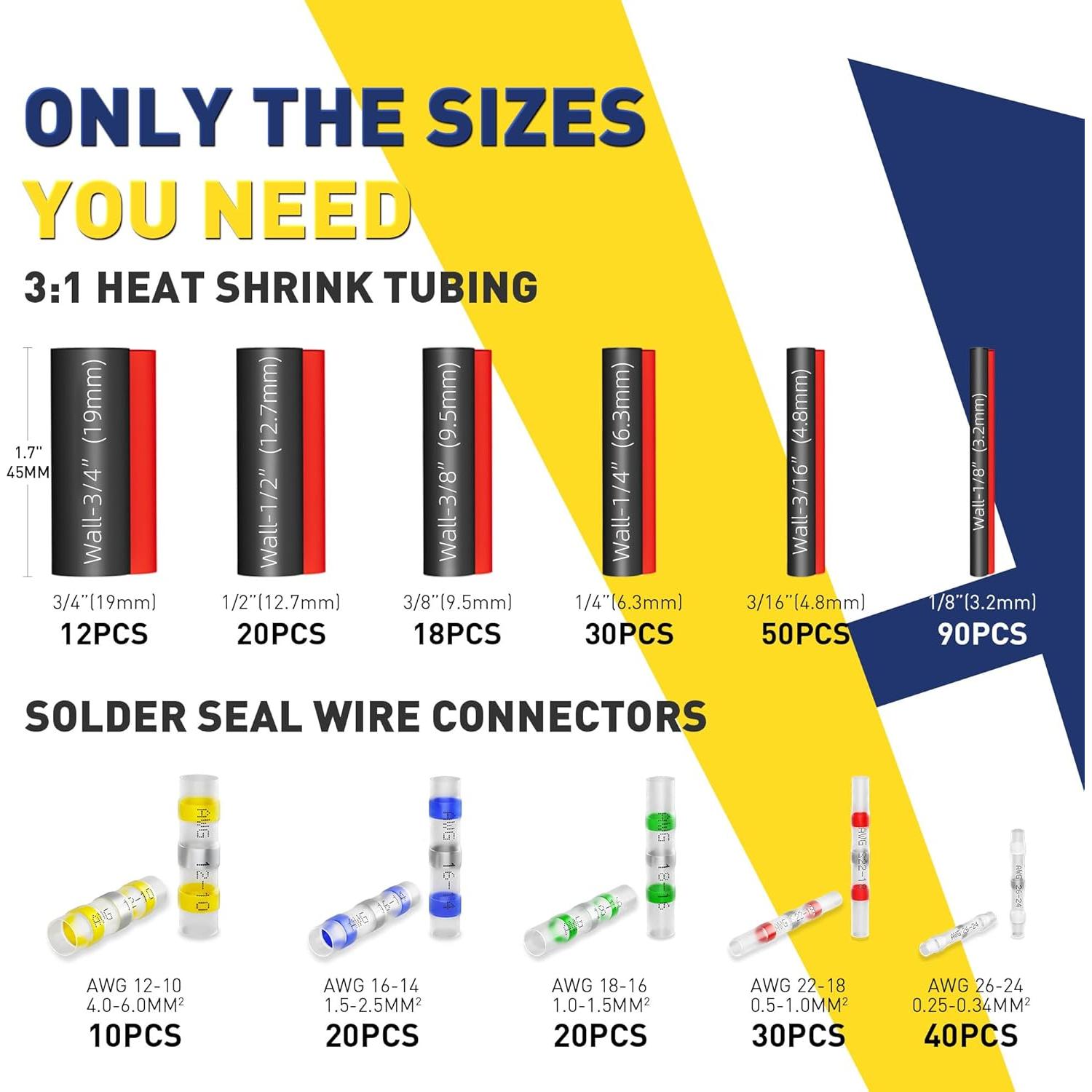 Kit de Conectores de Cable Haisstronica 340PCS Impermeables