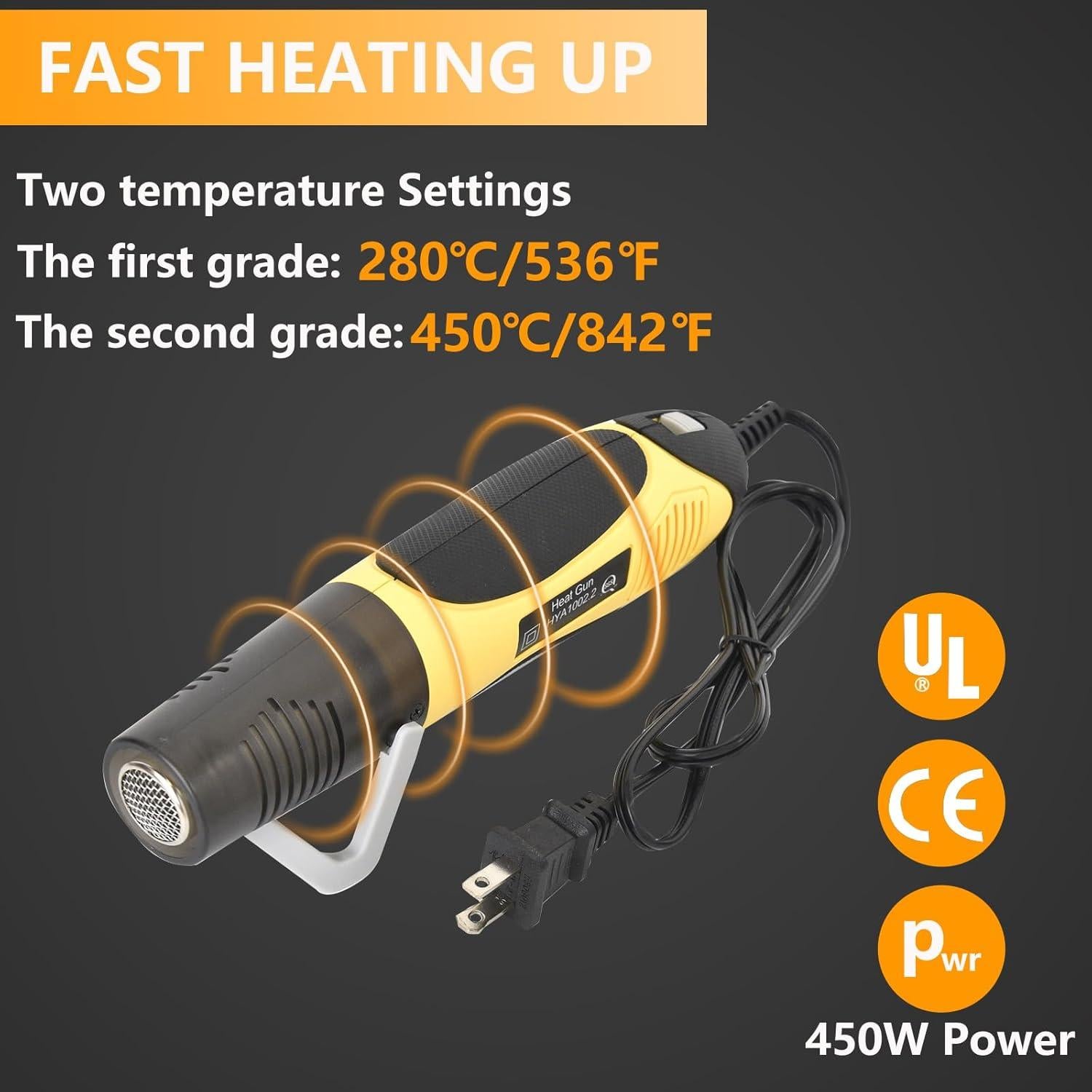 Kit de Conectores de Alambre de Soldadura Amliber 520PCS con Pistola de Calor 450W