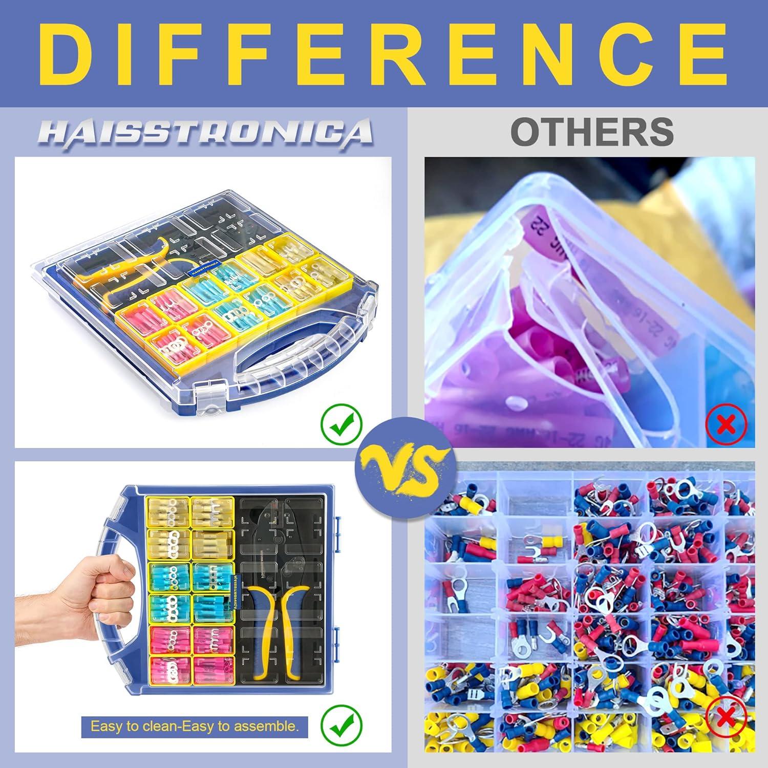 Conjunto de Conectores de Cable Termocontraíbles Haisstronica 380PCS