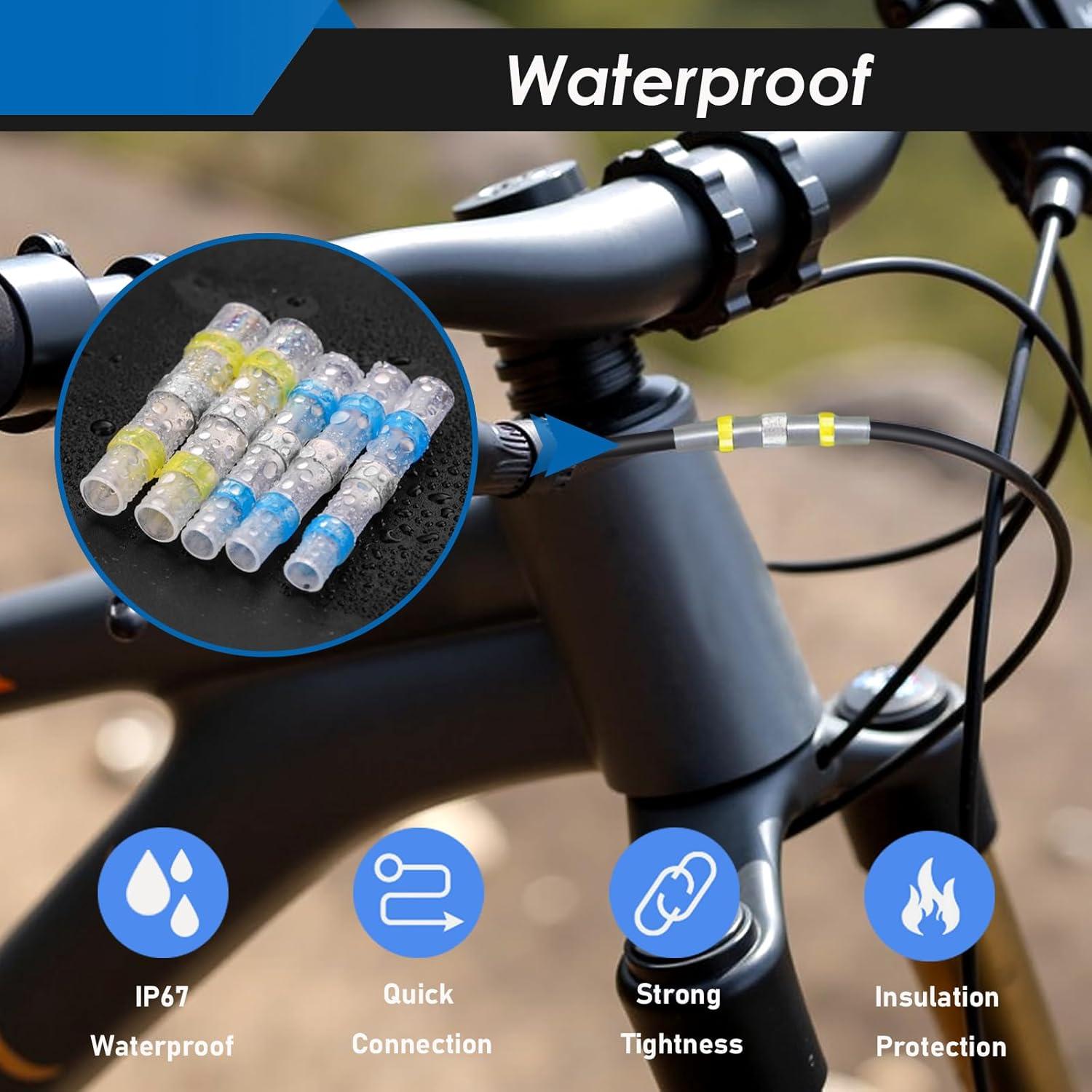 Kit de Conectores de Cable Eoppen 206Pcs Termocontraíbles Impermeables