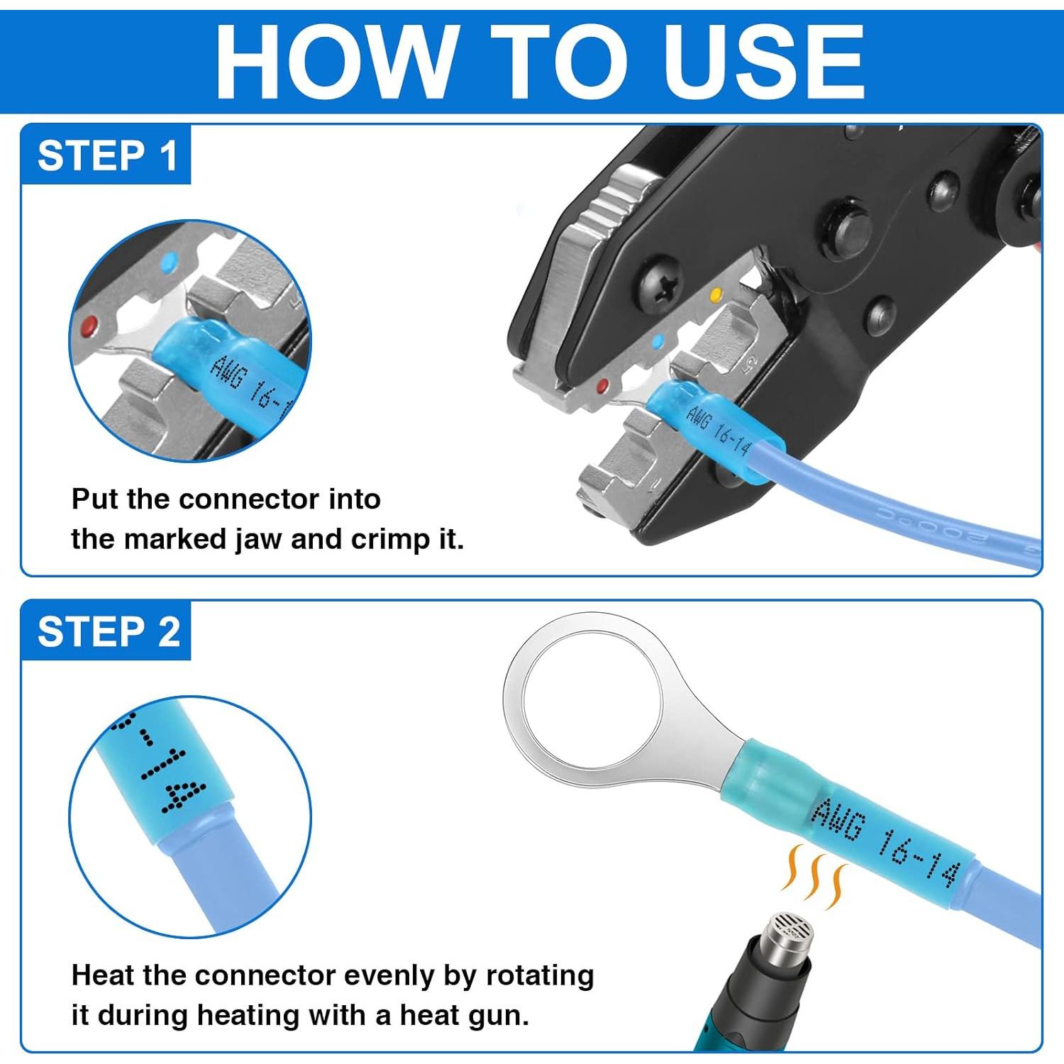 Kit de Conectores Eléctricos Aislados Plustool 560PCS AWG22-10