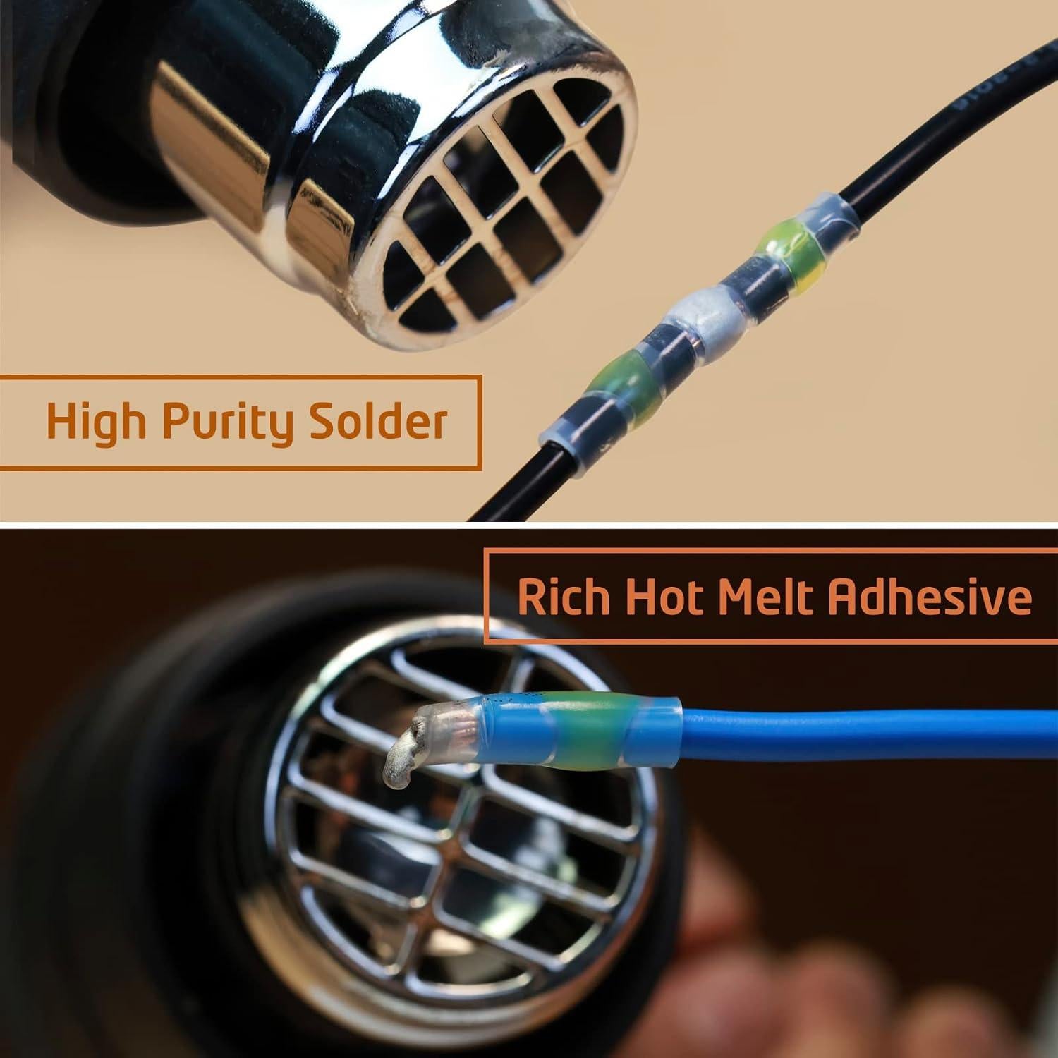 Kit de 500 Conectores de Cable Térmicos Impermeables Qizpcer