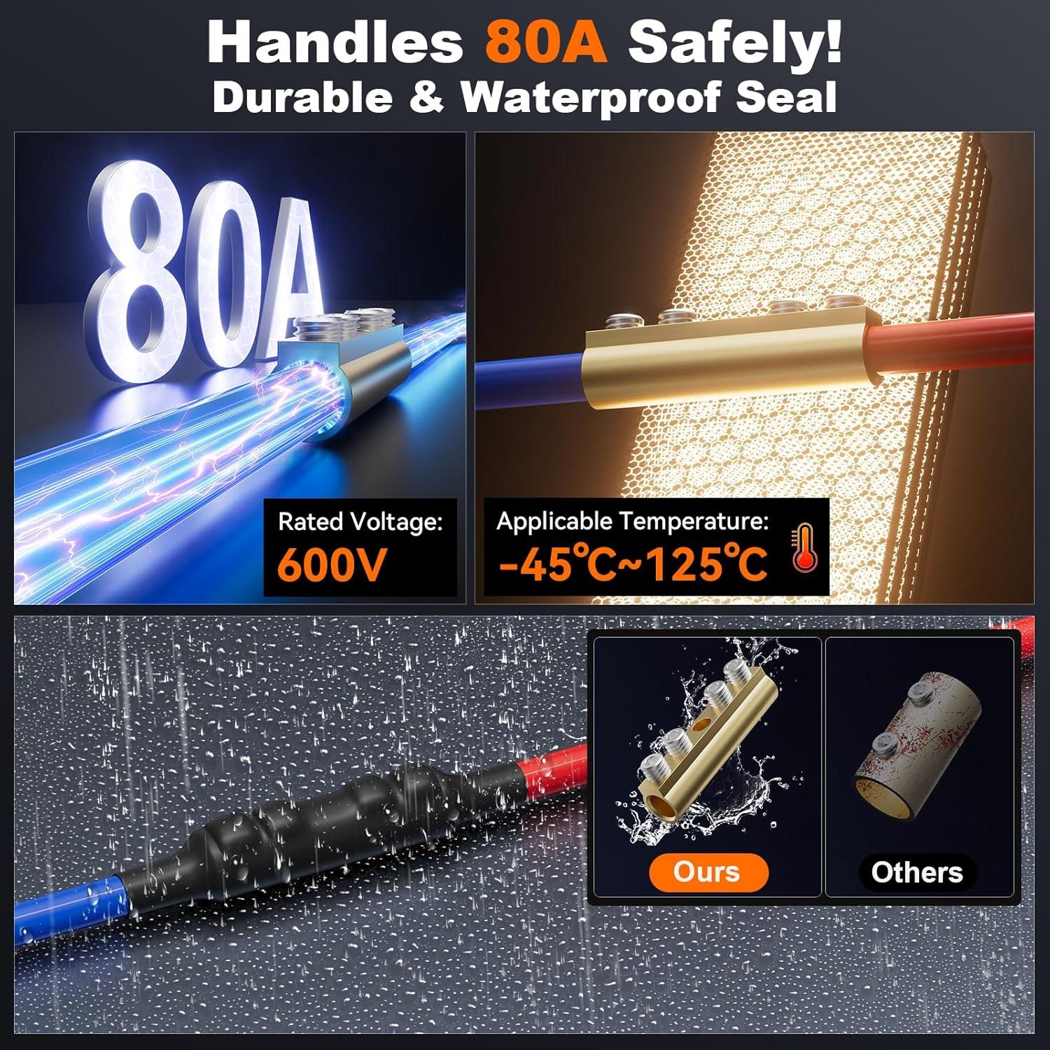 Conectores de Empalme de Calor Retráctil GKG 10-6 AWG 80A