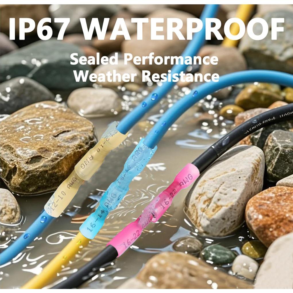 Kit de Conectores de Cable de Balas Termocontraíbles 54PCS