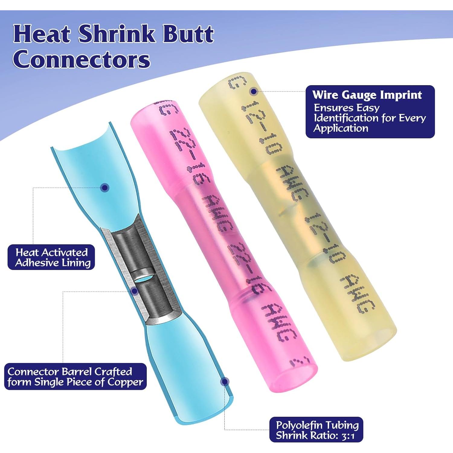 Kit de Conectores Eléctricos Termoretráctiles QX&XD 250PCS