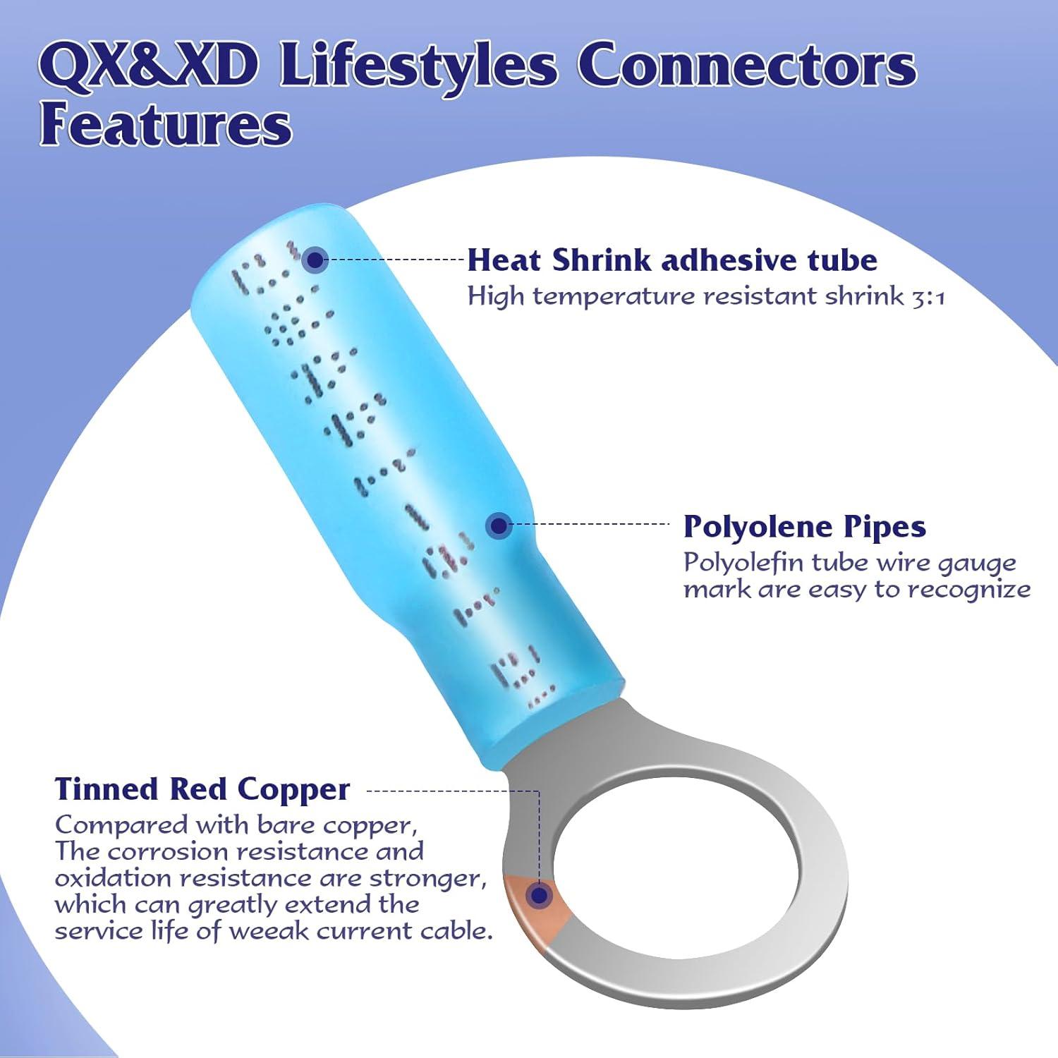 Kit de Conectores Eléctricos Termoretráctiles QX&XD 250PCS