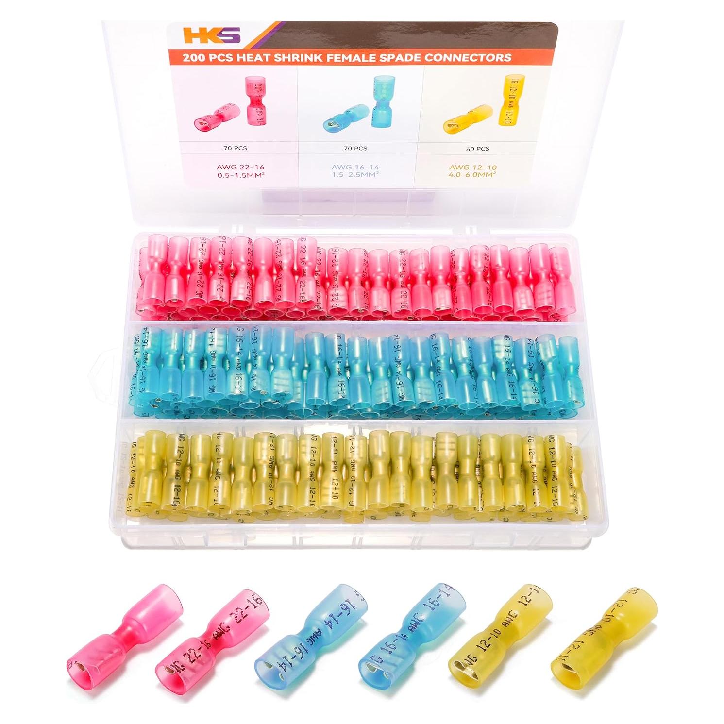 Kit de Conectores de Espada HKS 200PCS AWG 22-10 - Impermeables