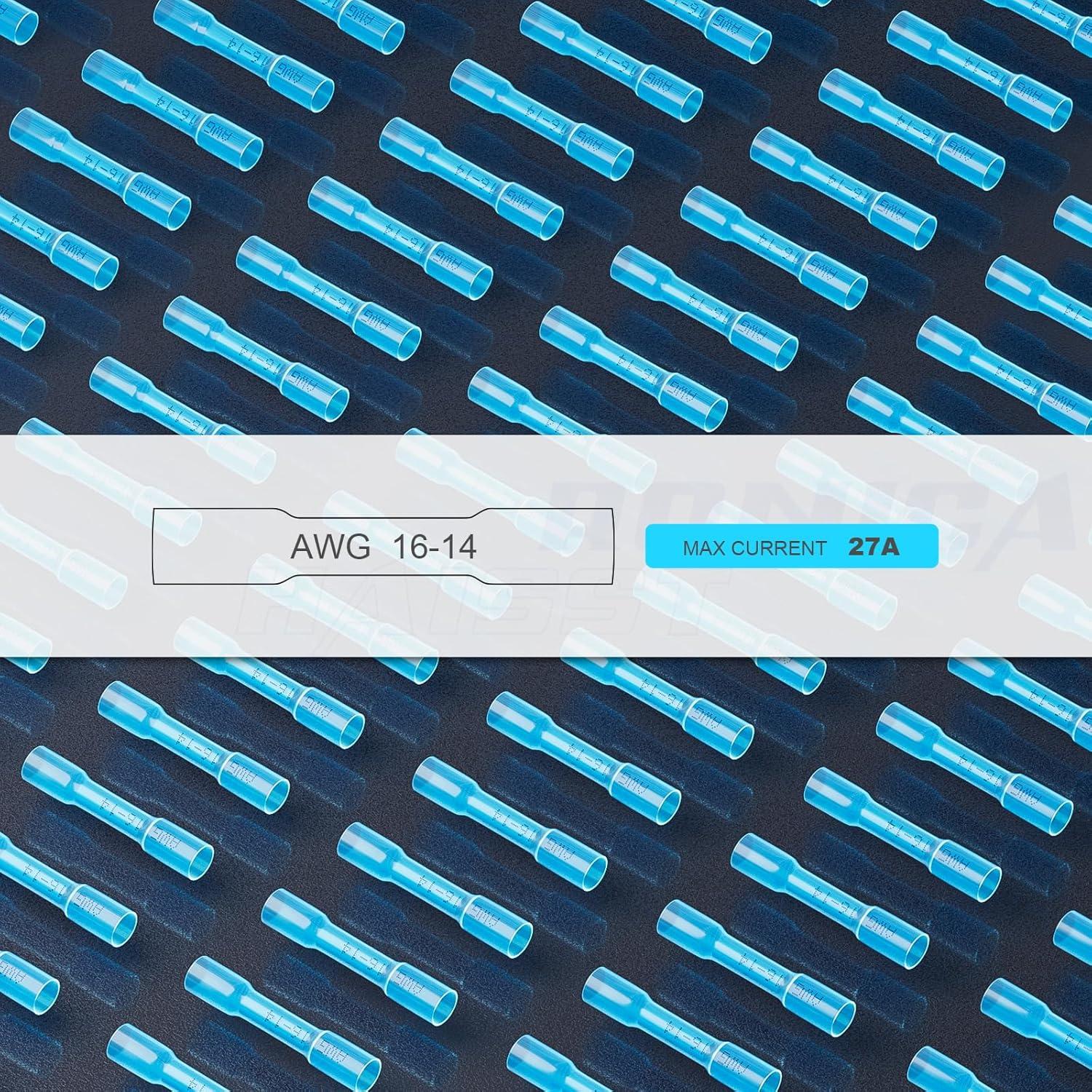 500 Conectores Termocontraíbles Azules AWG16-14 haisstronica