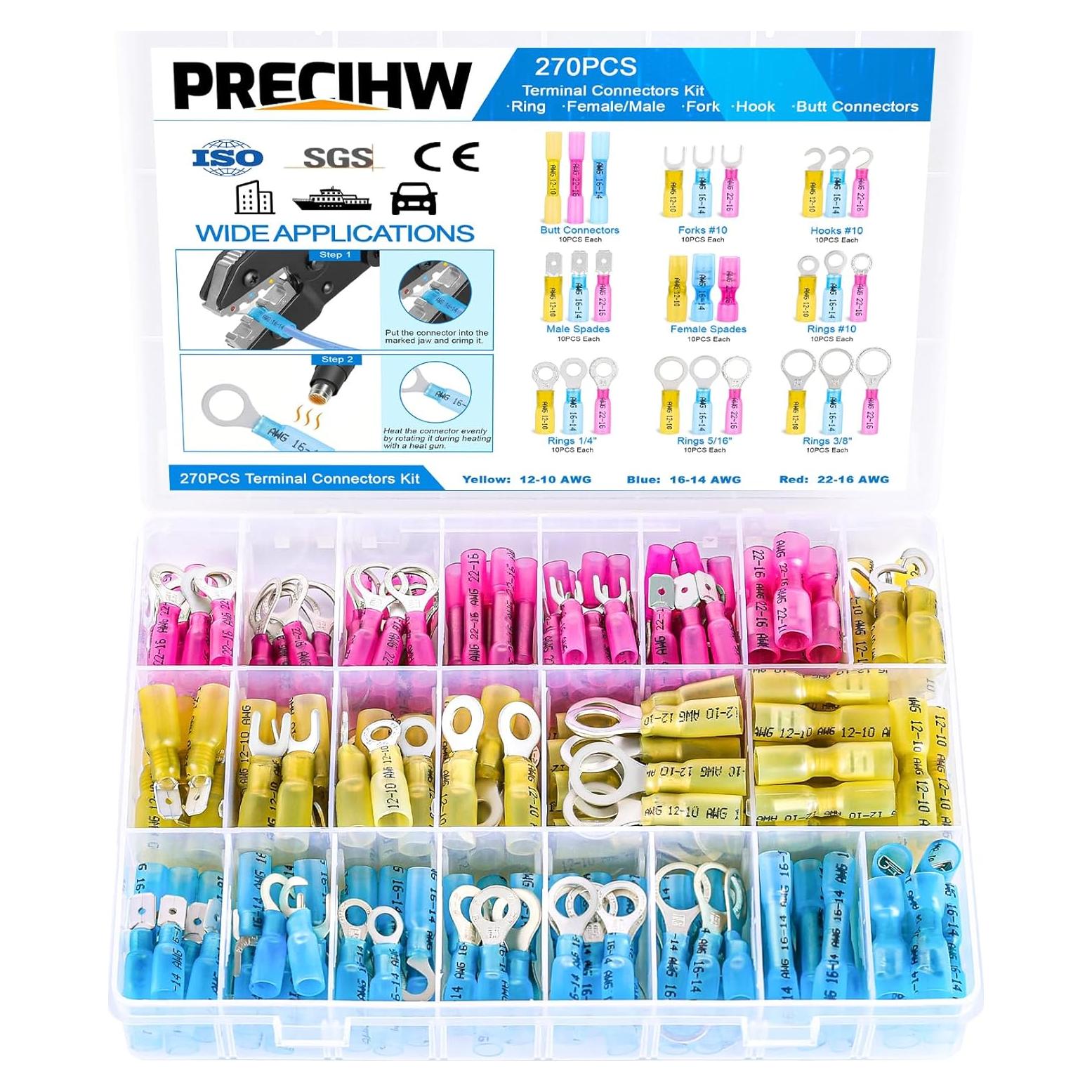 Kit de 270 Conectores de Cable Termoretráctiles PRECIHW