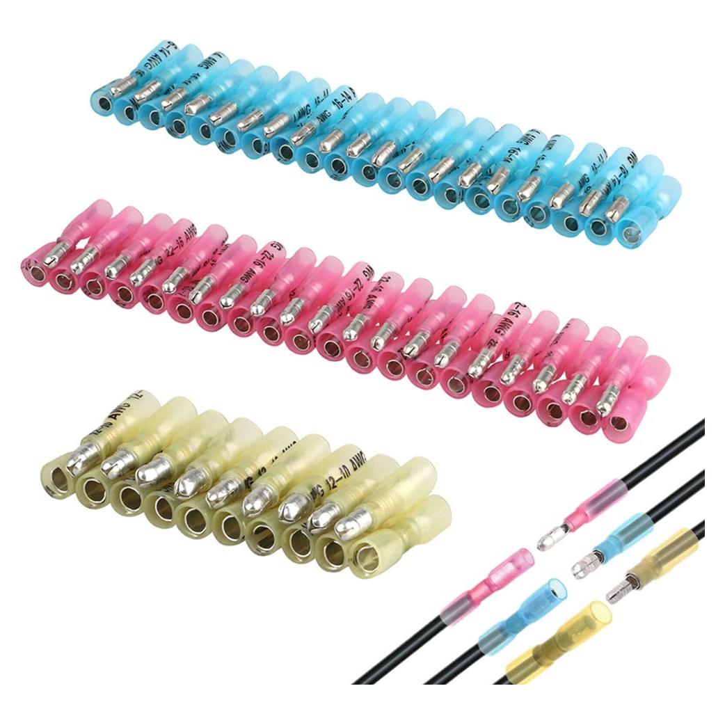 Kit 100 Conectores Bulbo Termocontraíbles PONFY Macho/Hembra