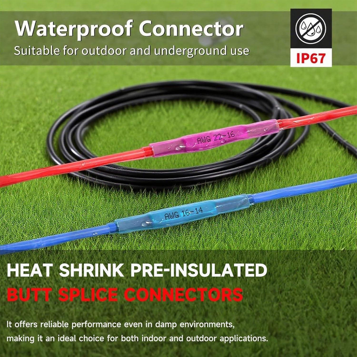 Kit de 360 Conectores de Empalme Termocontraíbles BAALA 26-10 AWG