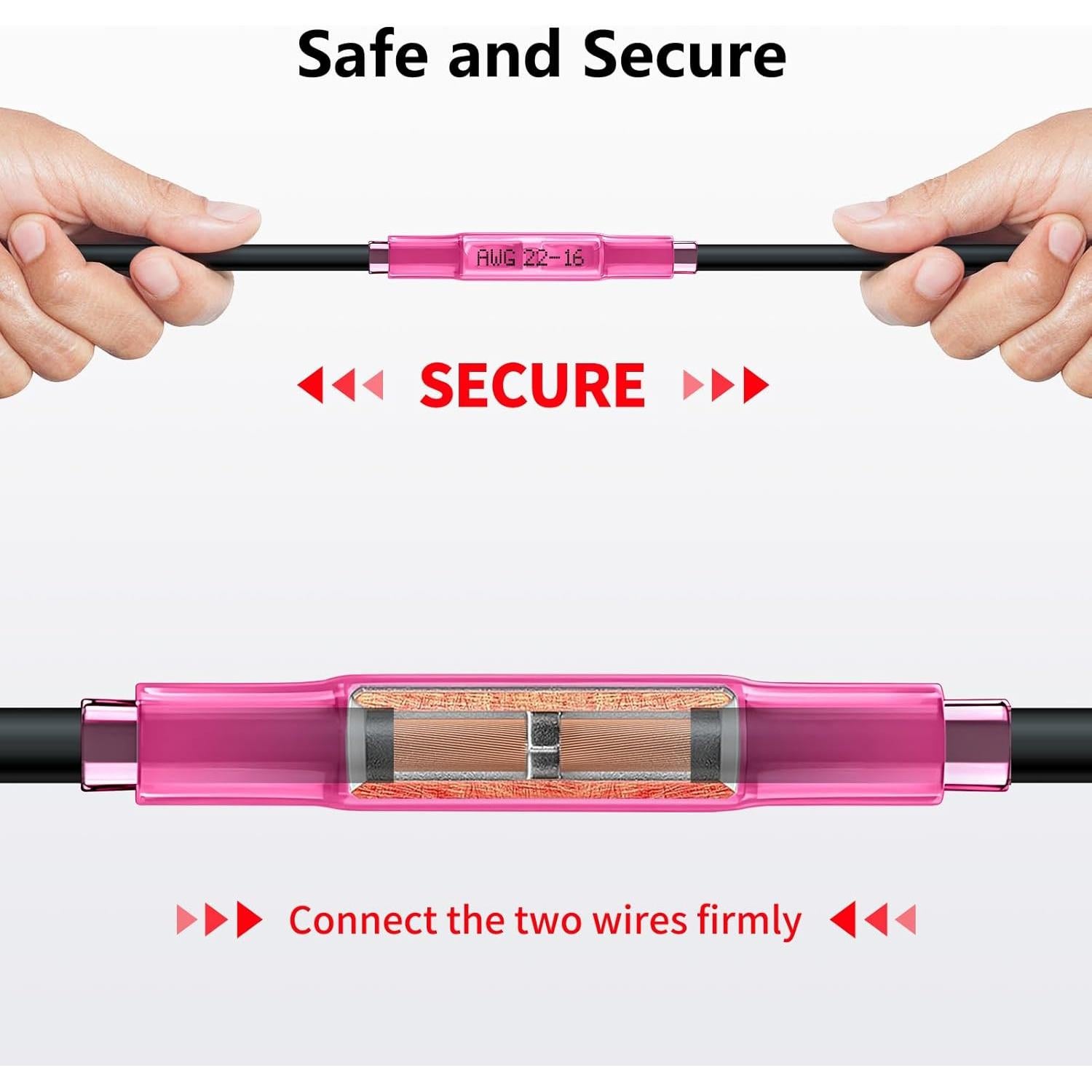 Kit de 360 Conectores de Empalme Termocontraíbles BAALA 26-10 AWG