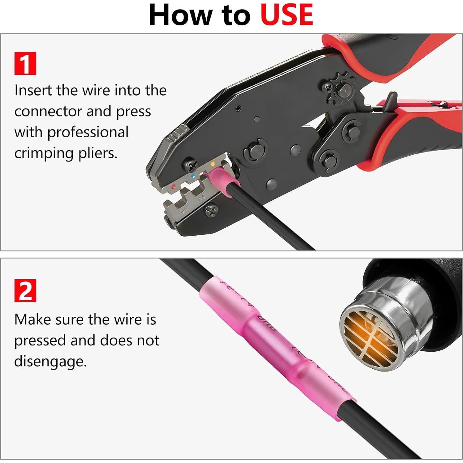 Kit de 360 Conectores de Empalme Termocontraíbles BAALA 26-10 AWG