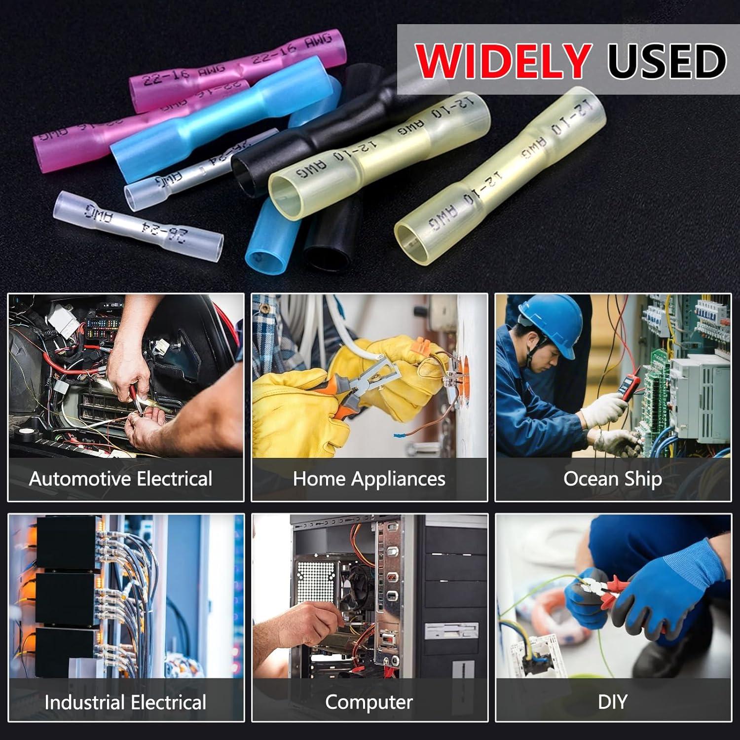 Kit de 360 Conectores de Empalme Termocontraíbles BAALA 26-10 AWG