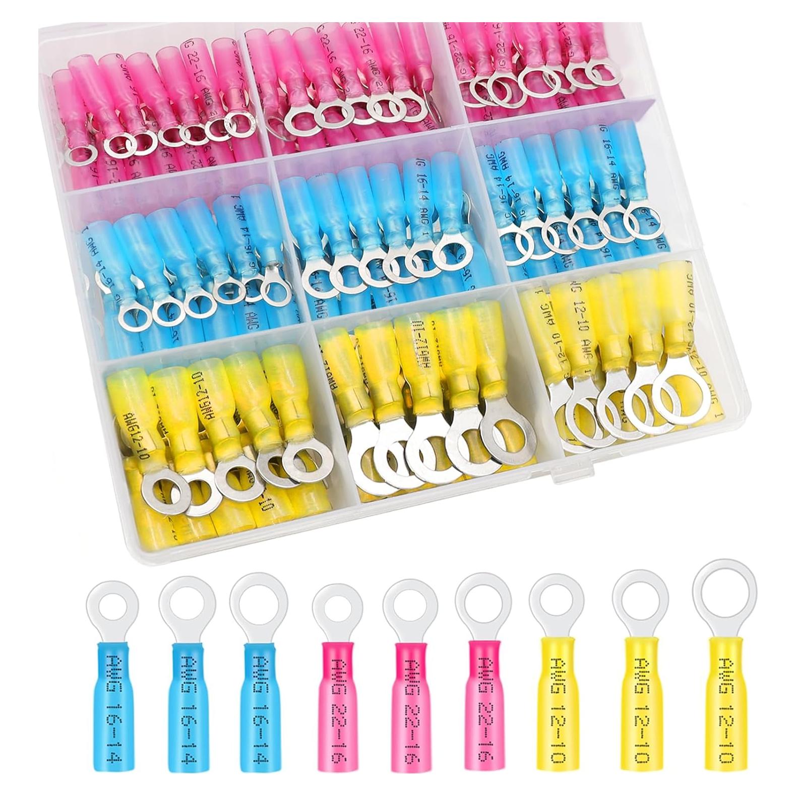 125 Pcs Conectores de Cable Termocontraíble Tanbupu - 3 Colores