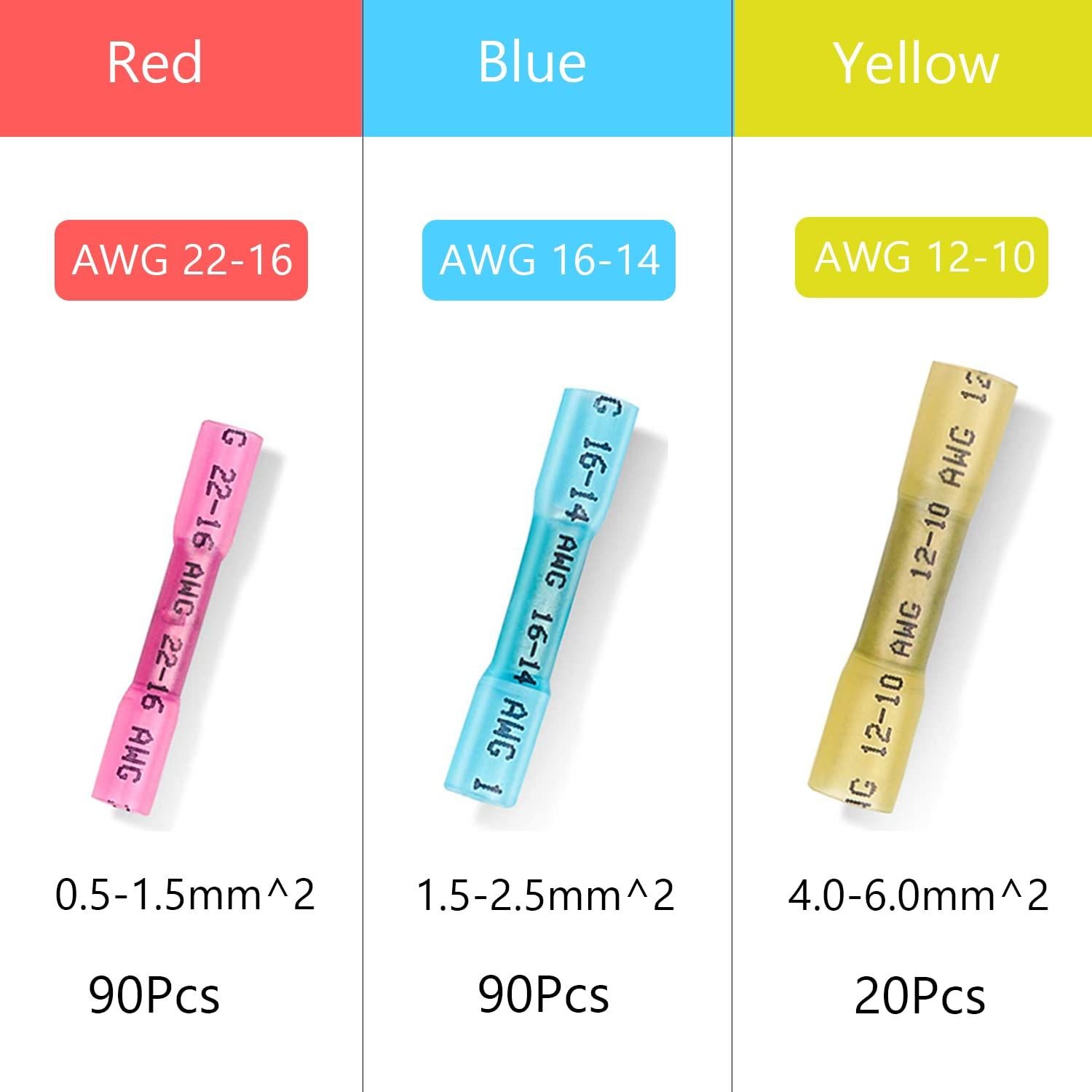 200 Conectores de Empalme Termoretráctil INSCOOL a Prueba de Agua