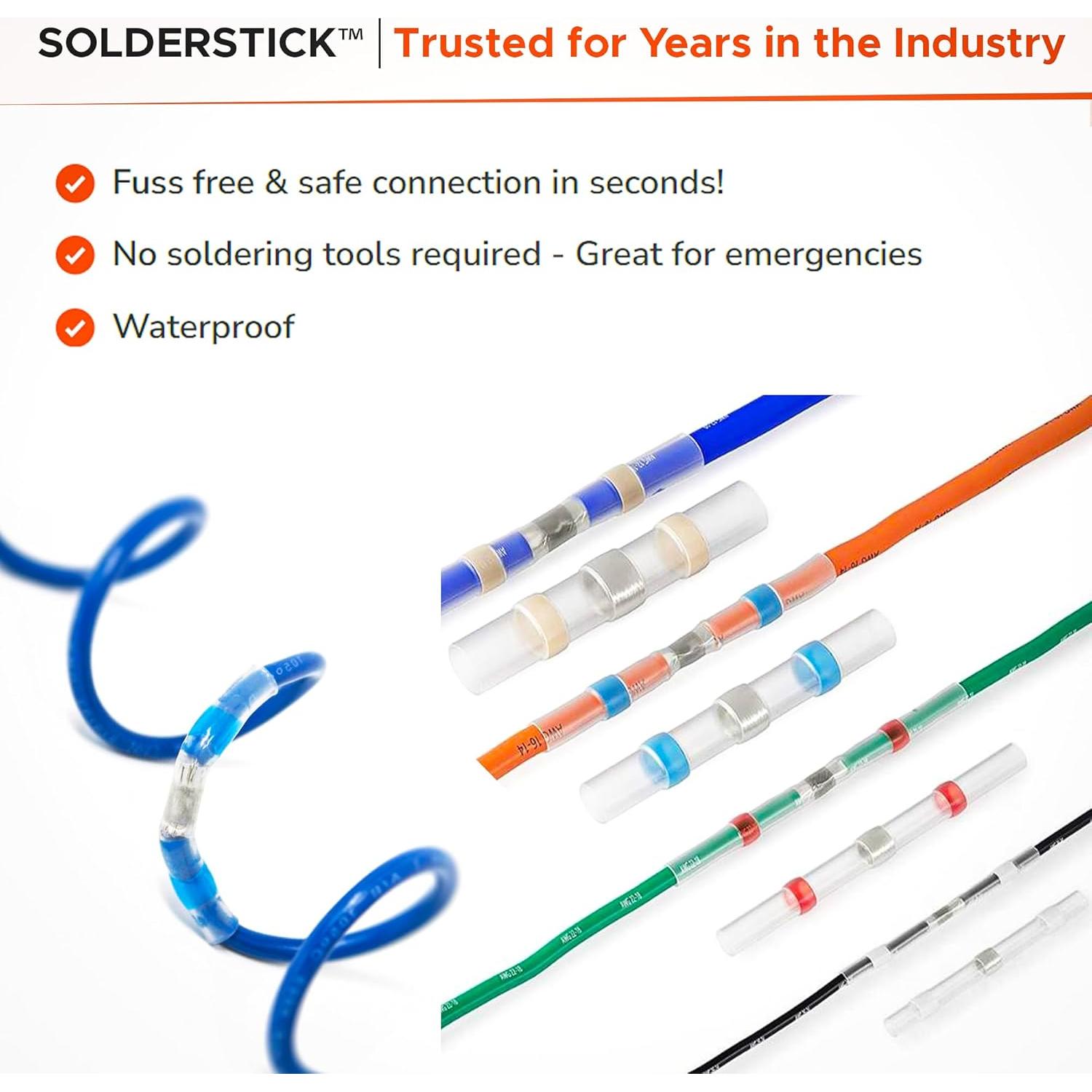 Kit de Conectores de Soldadura Solderstick 100 Piezas AWG