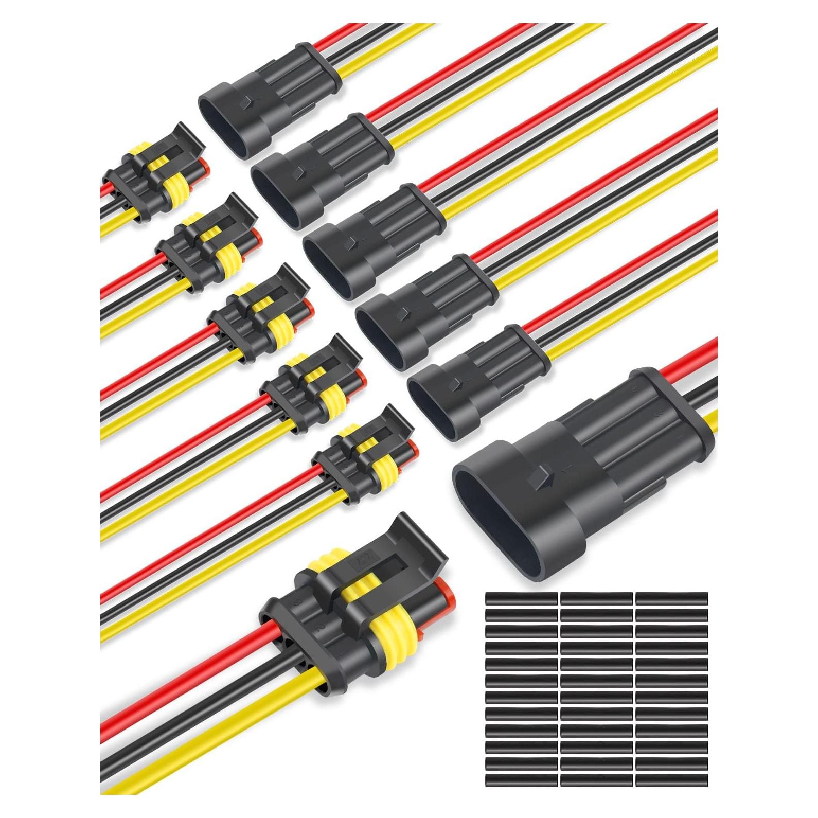 Conector Impermeable 3 Pines NAOEVO 16 AWG para Coche Barco