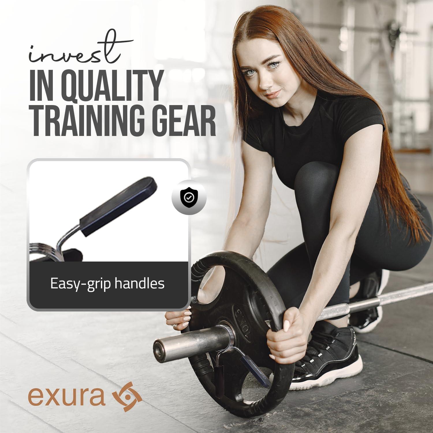 Collares de Resorte Exura para Barra Olímpica 2" y 1" - Clips de Pesas