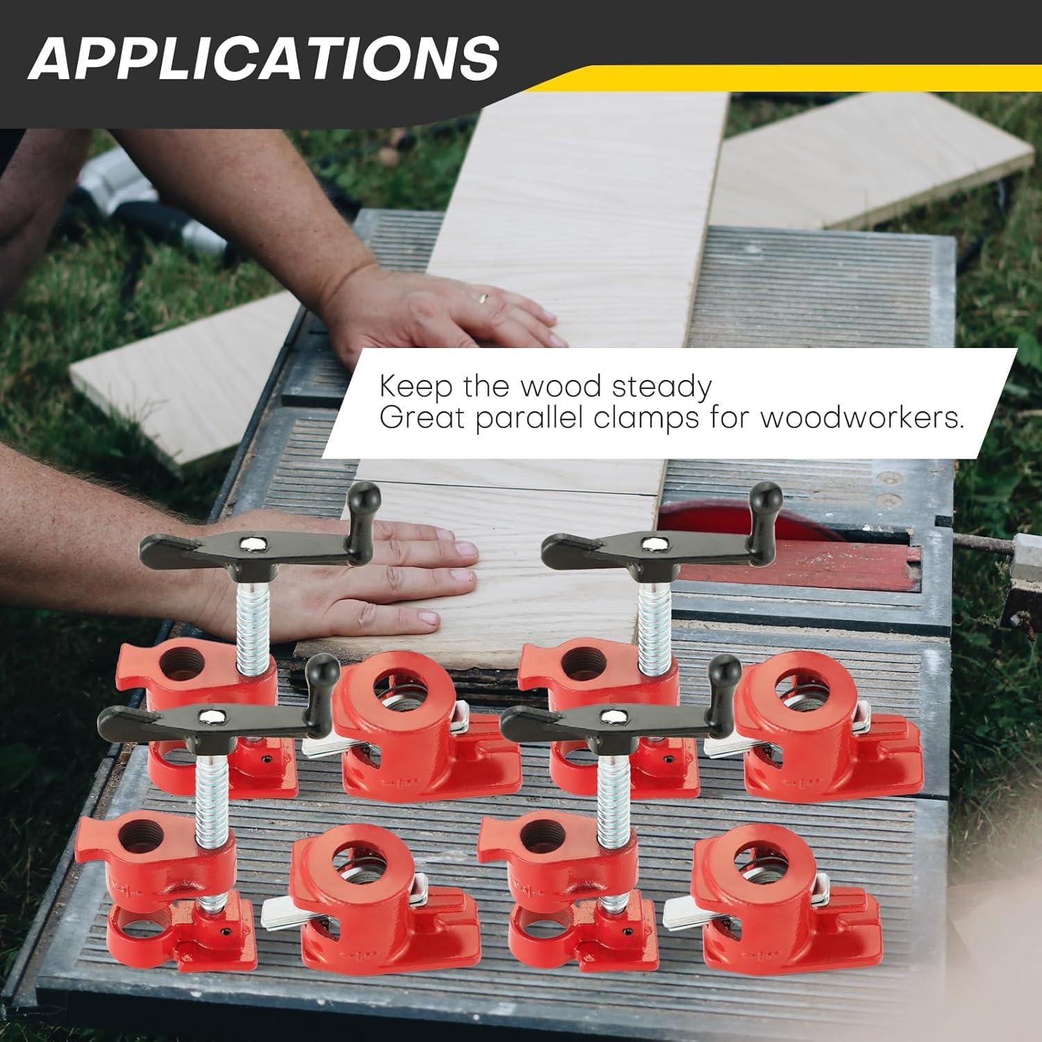 Juego de Abrazaderas de Tubo Acymner 4 Pzas 1/2" Hierro Fundido