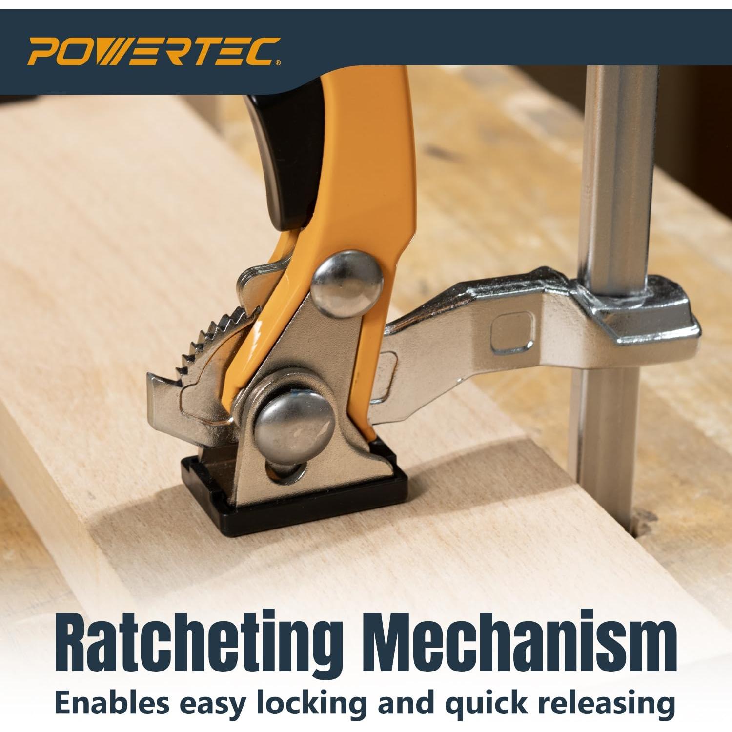 Abrazadera de Mesa Rápida POWERTEC 71545 - 3 Piezas 17.78 cm