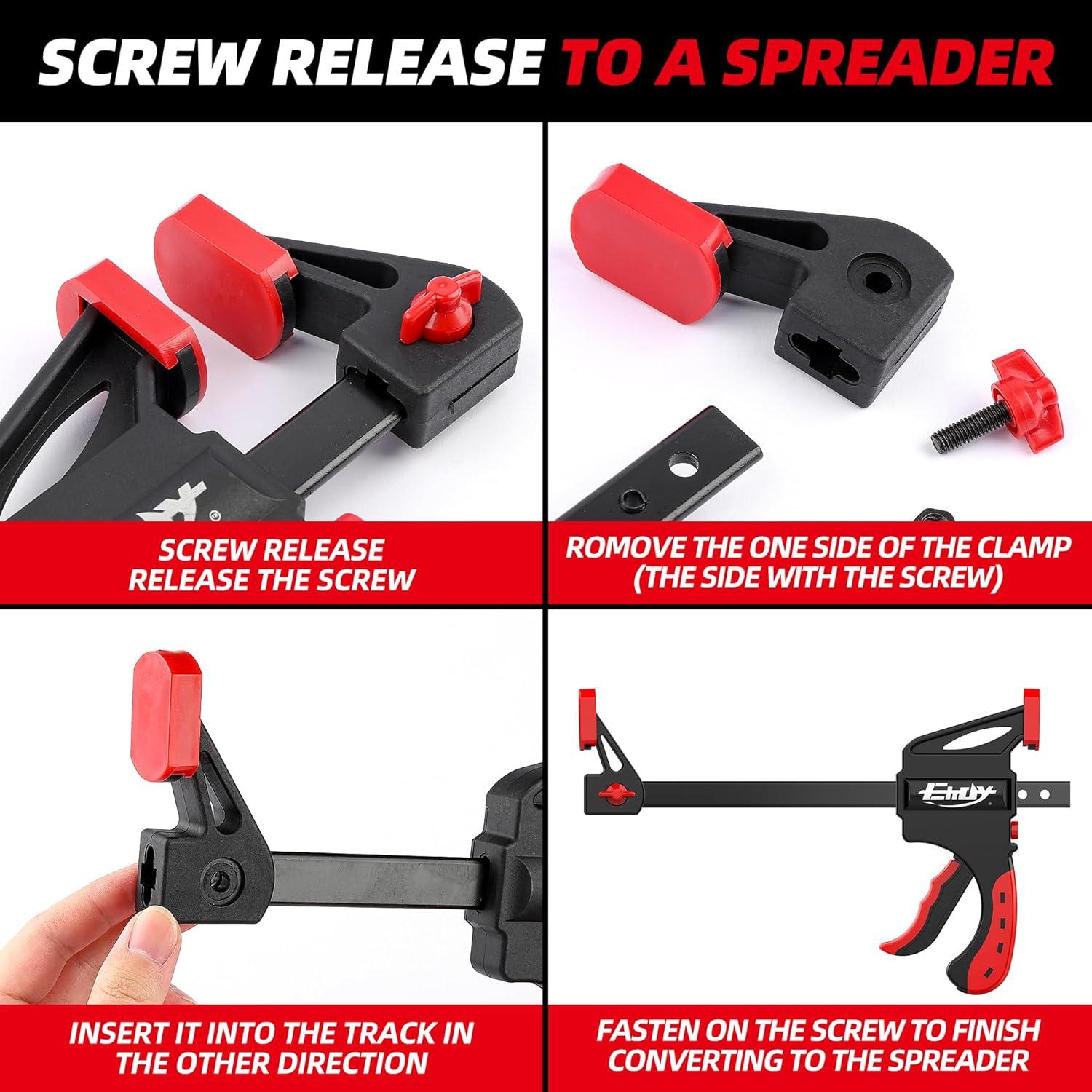 Garras de barra EHDY 15 cm juego de 4 piezas carga 59 kg