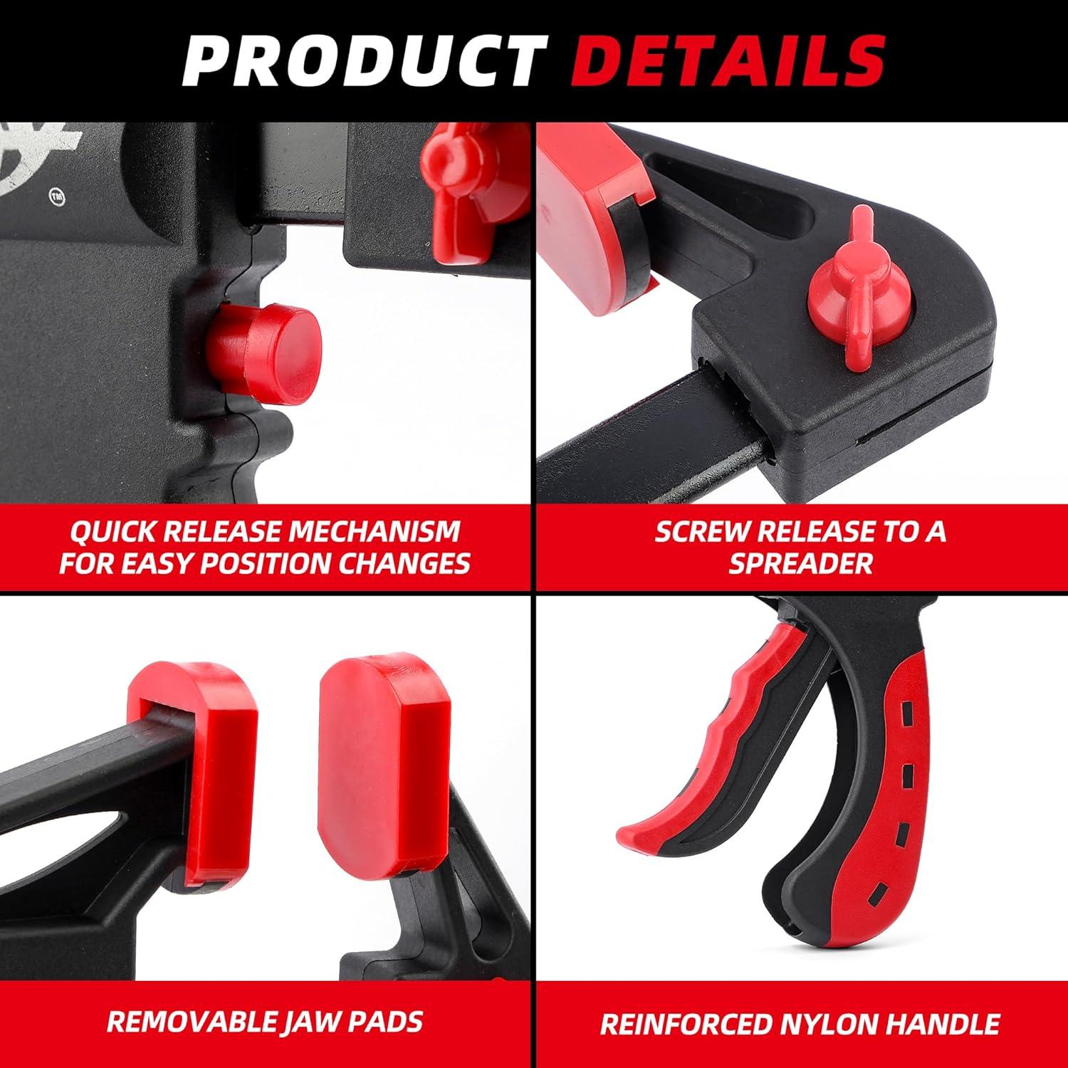 Garras de barra EHDY 15 cm juego de 4 piezas carga 59 kg