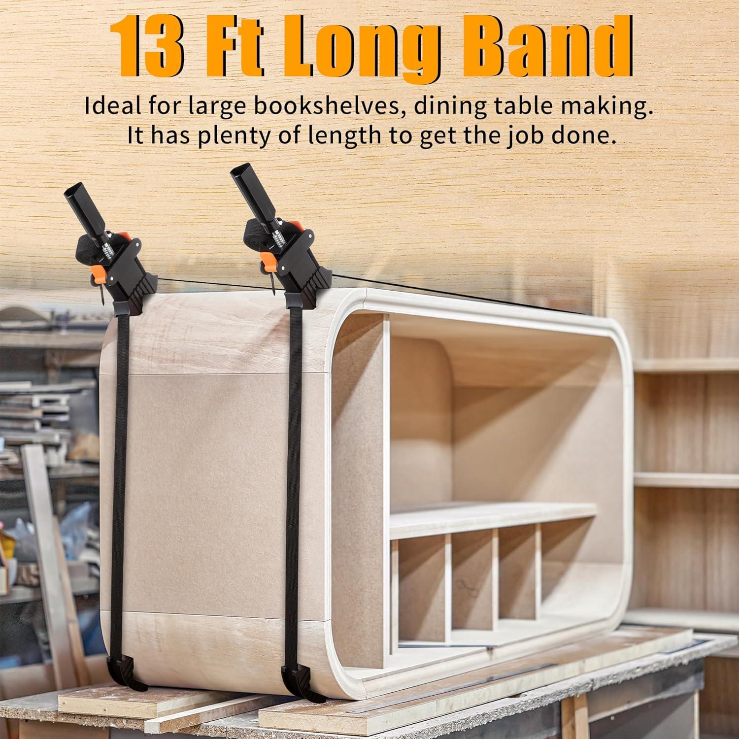 Abrazaderas de Banda Feekoon 2 Paquetes 4m para Carpintería