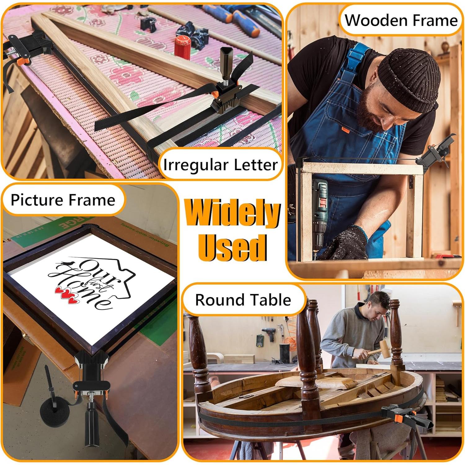 Abrazaderas de Banda Feekoon 2 Paquetes 4m para Carpintería