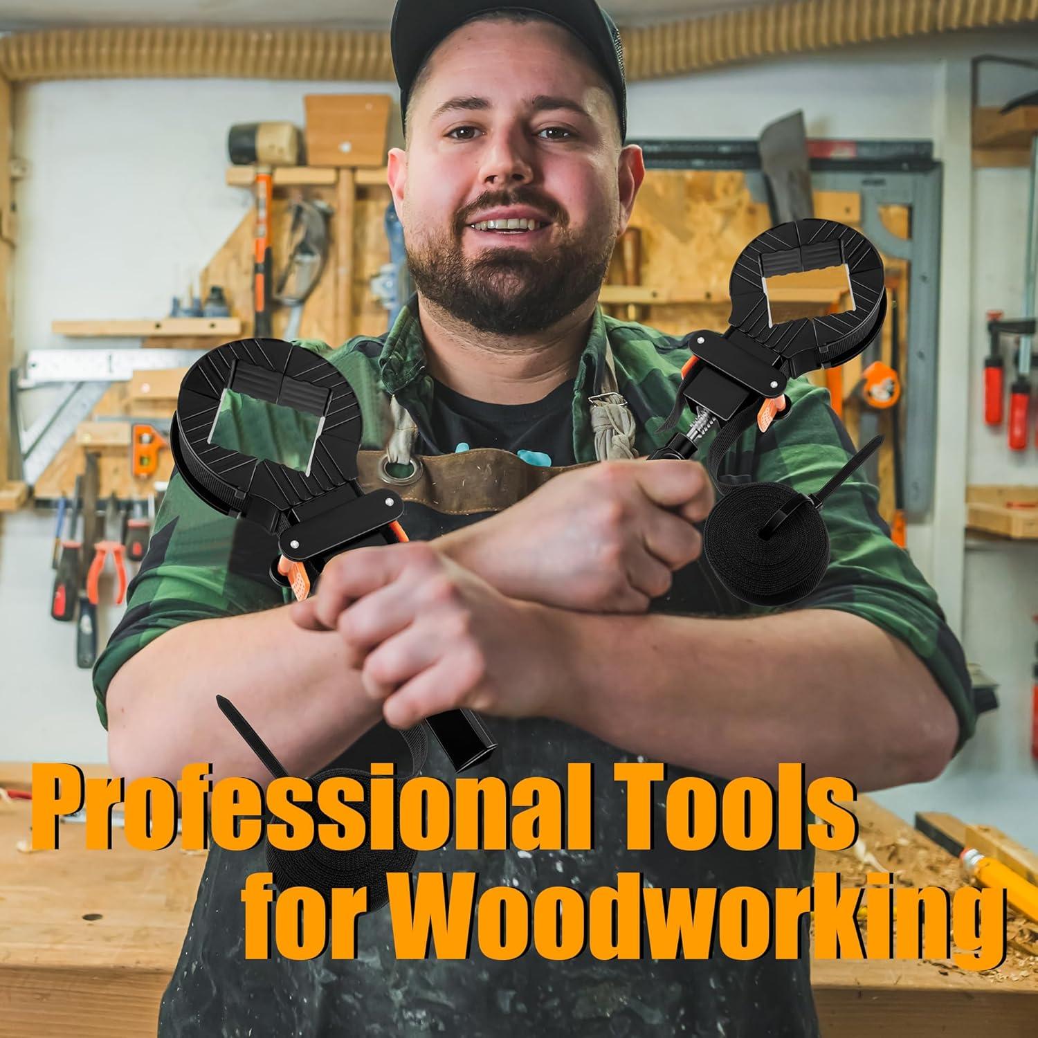 Abrazaderas de Banda Feekoon 2 Paquetes 4m para Carpintería