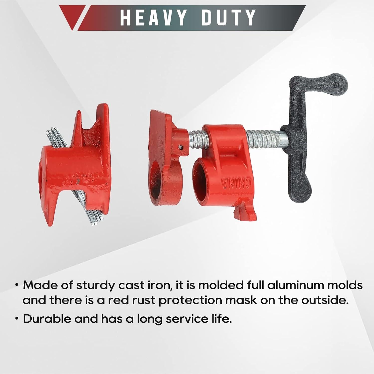 Juego de Abrazaderas de Tubo ATPEAM 6 Piezas 3/4" Hierro Fundido