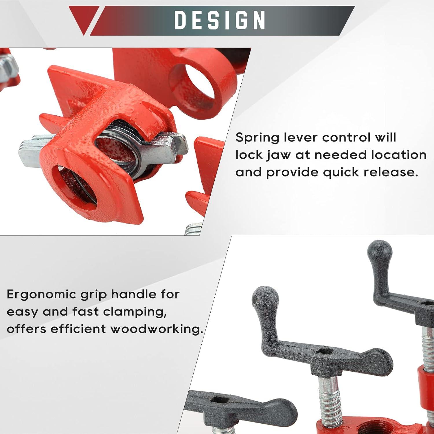 Juego de Abrazaderas de Tubo ATPEAM 6 Piezas 3/4" Hierro Fundido
