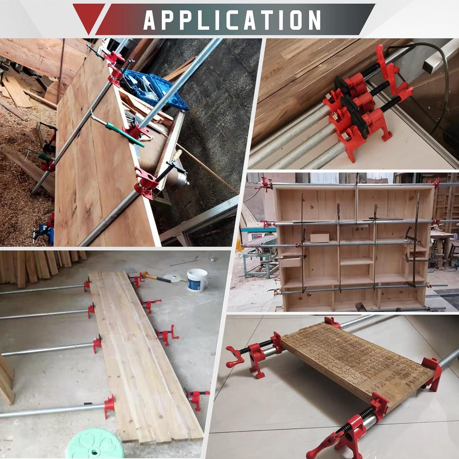 Juego de Abrazaderas de Tubo ATPEAM 6 Piezas 3/4" Hierro Fundido