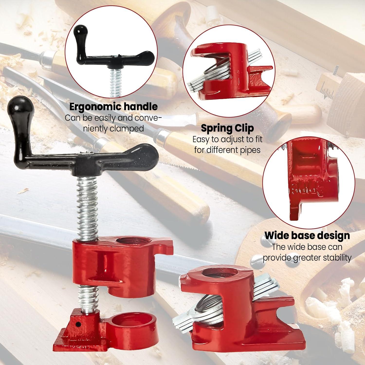 Paquete de 8 abrazaderas de tubo 3/4" IVWNNN hierro fundido