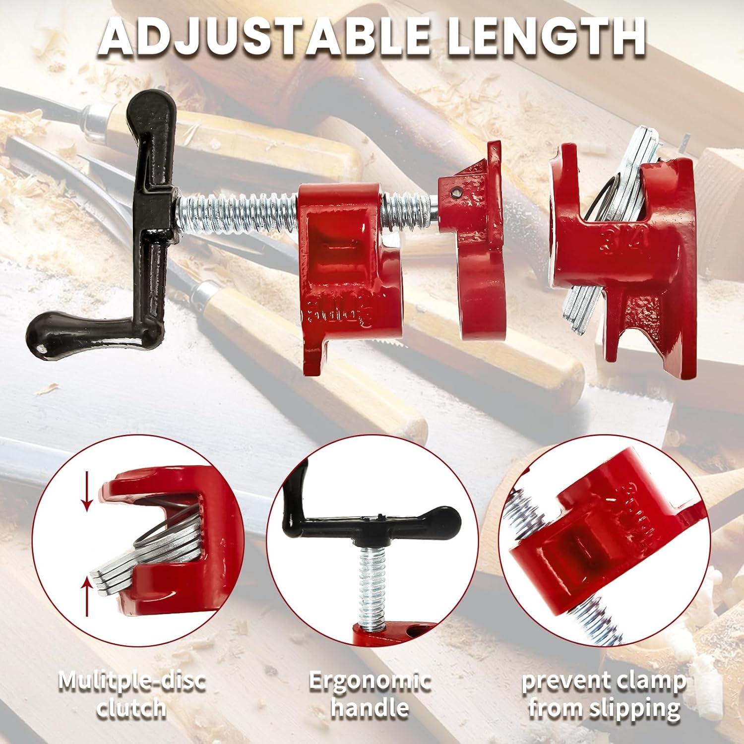 Paquete de 8 abrazaderas de tubo 3/4" IVWNNN hierro fundido