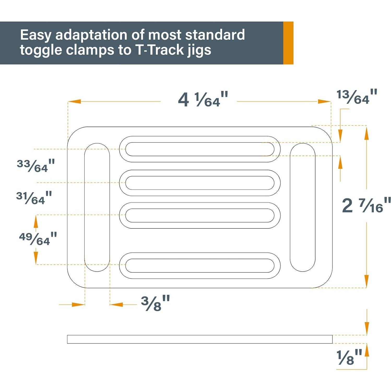 Kit de Abrazaderas de Palanca POWERTEC 72138 con T-Rail 91.4 cm