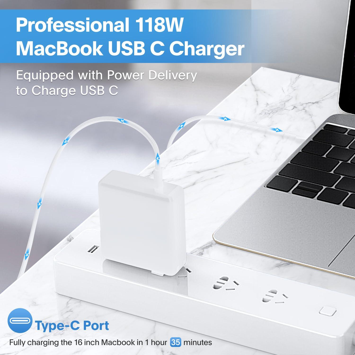 Cargador USB C Furgor 118W para MacBook Pro/Air 13-16"