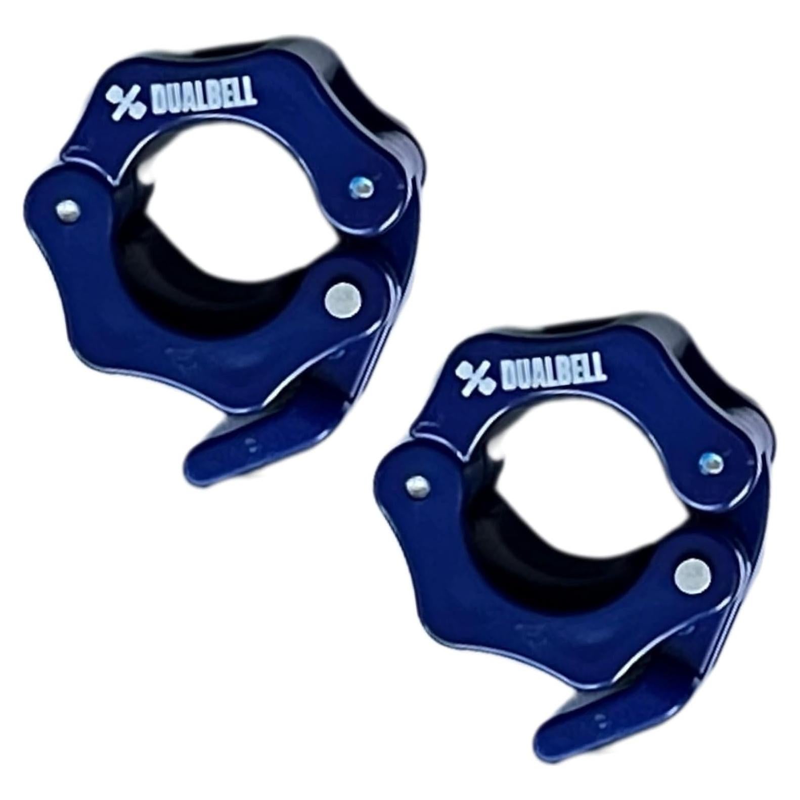 Collares de Peso Dualbell 1" (25mm) Azul - Par de Clips Gimnasio