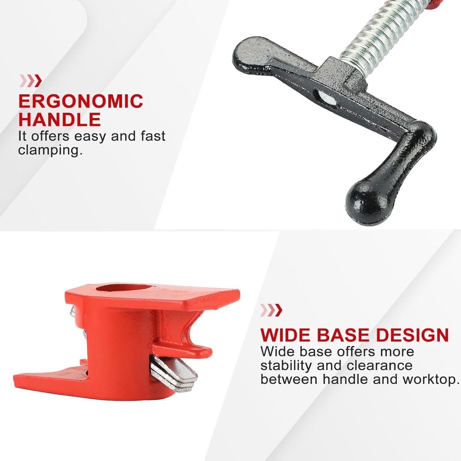 Juego de abrazaderas de tubo FLKQC 3/4" para encolar madera